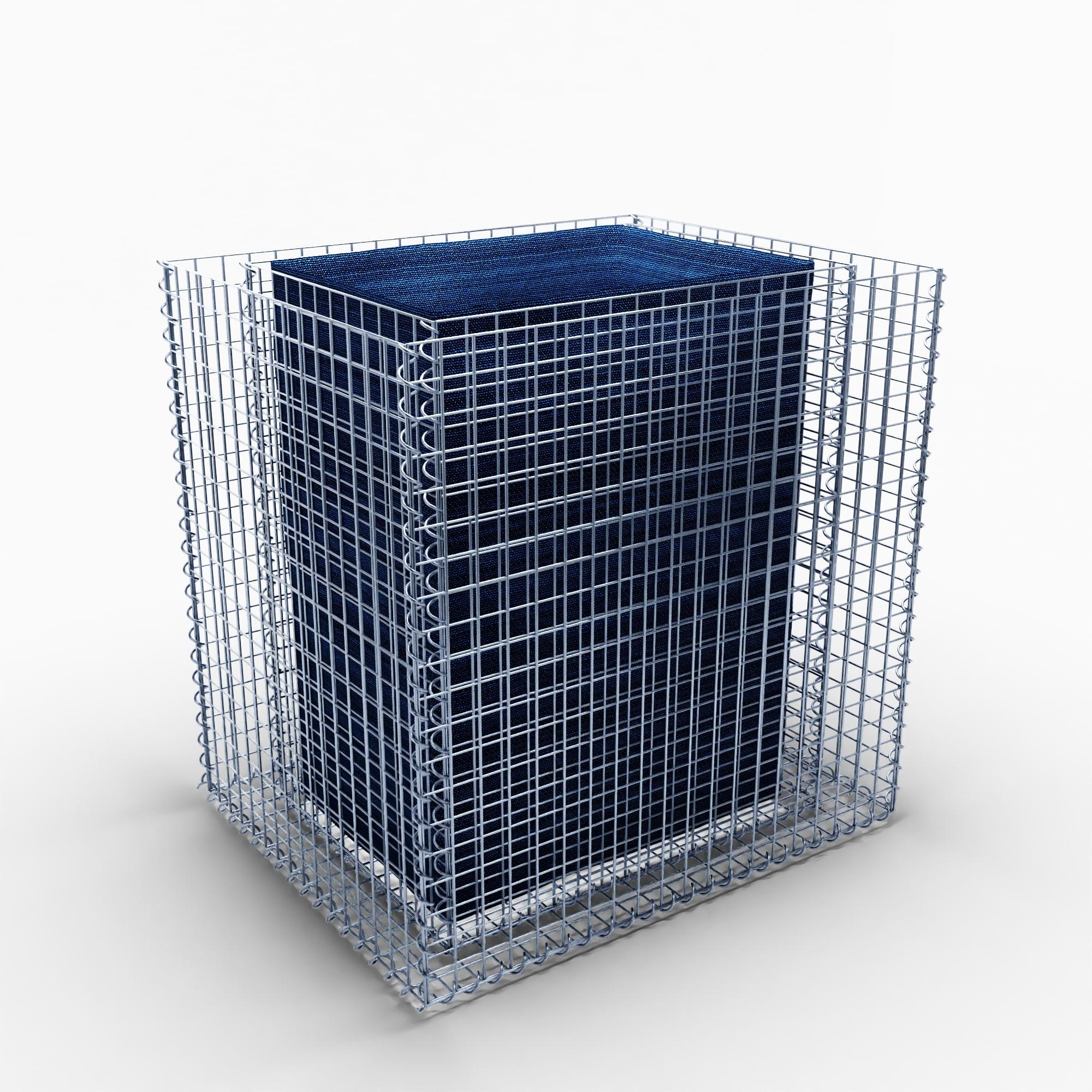 Højbed firkantet 100 cm x 80 cm x 100 cm (L x H x D), maskestørrelse 5 x 5 cm, vægtykkelse 10 cm