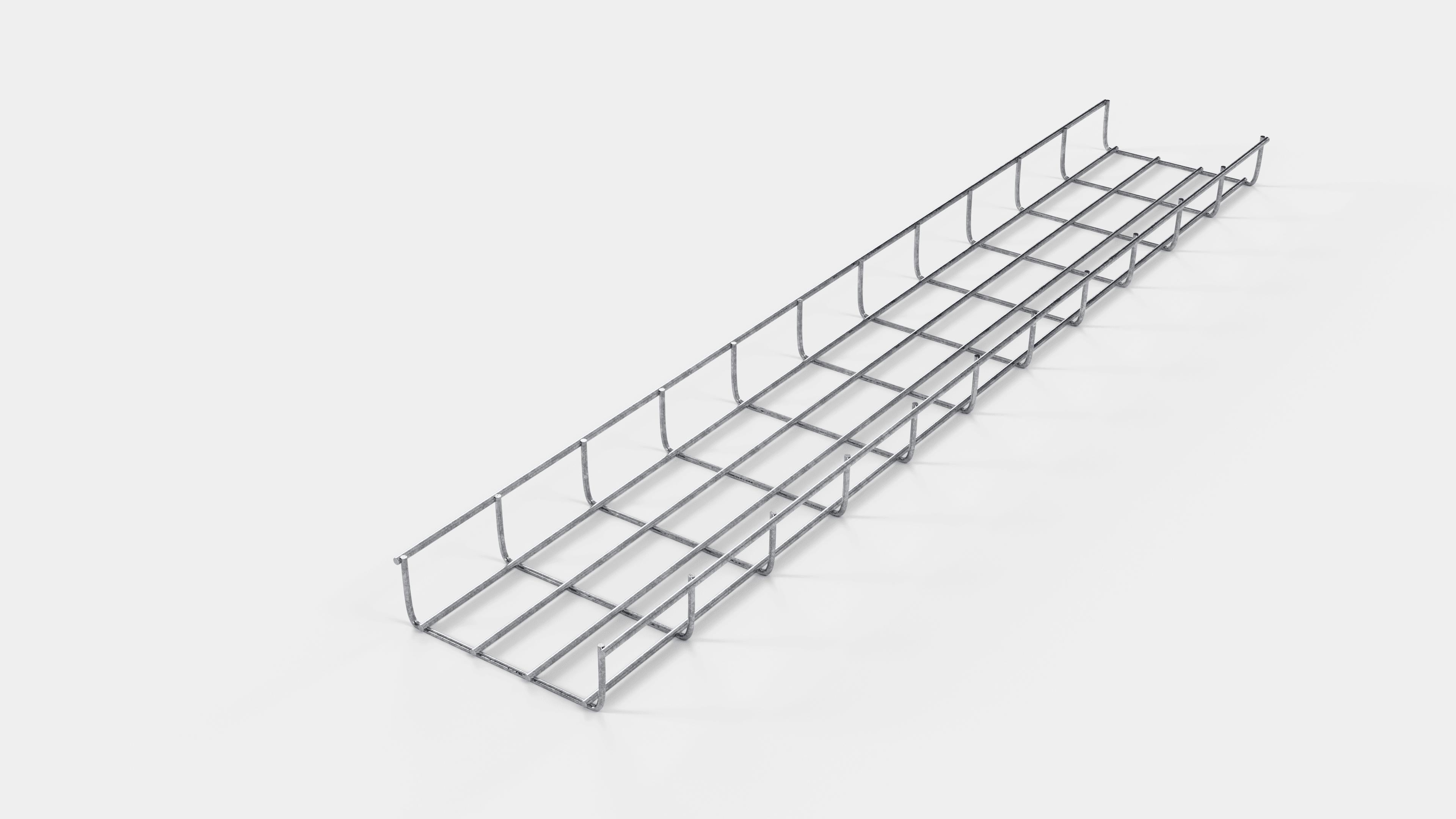Altezza canalina 110 cm, profondità 5 cm, dimensione maglia 5 x 10 cm