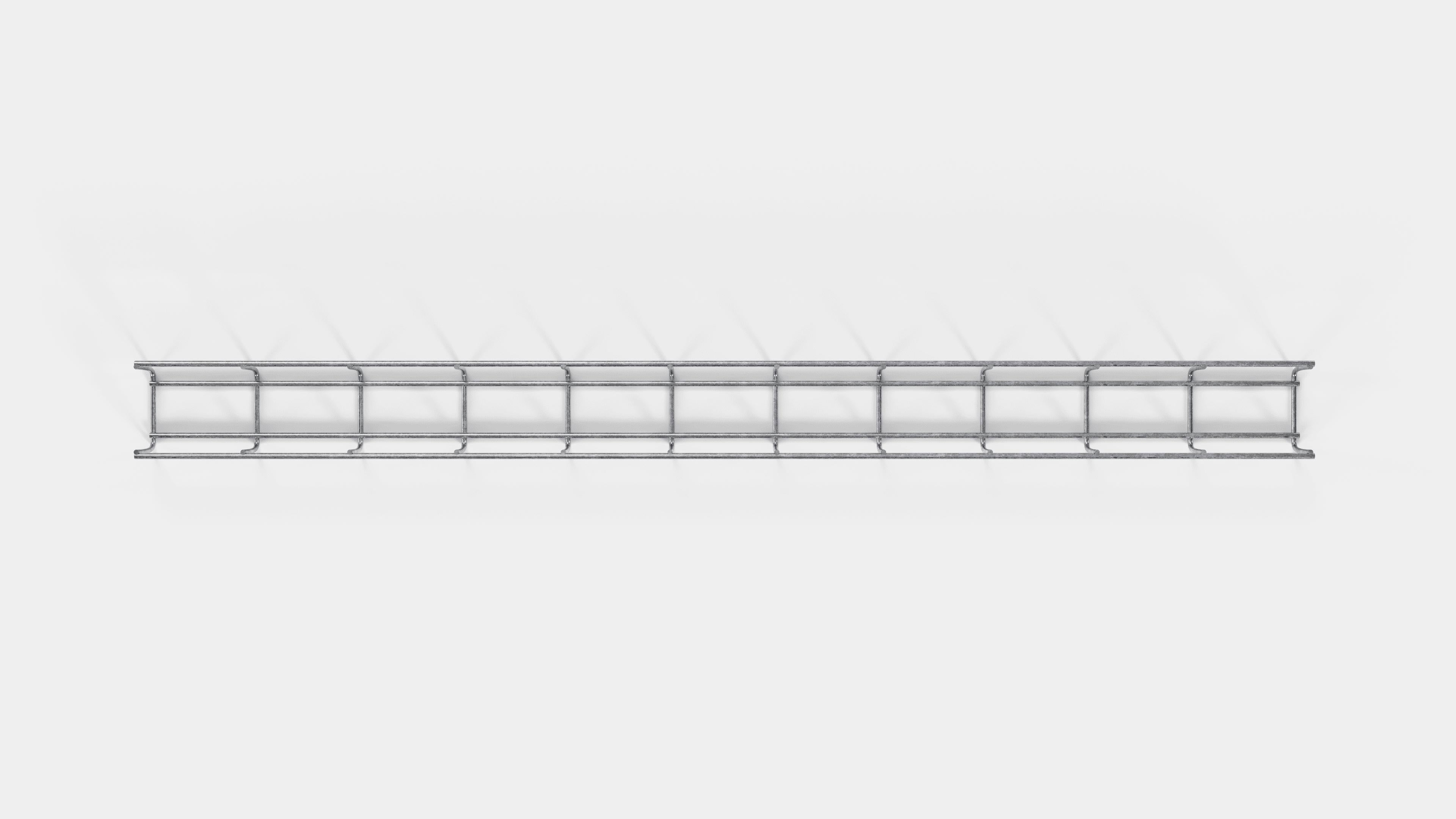 Altezza canalina 110 cm, profondità 5 cm, dimensione maglia 5 x 10 cm
