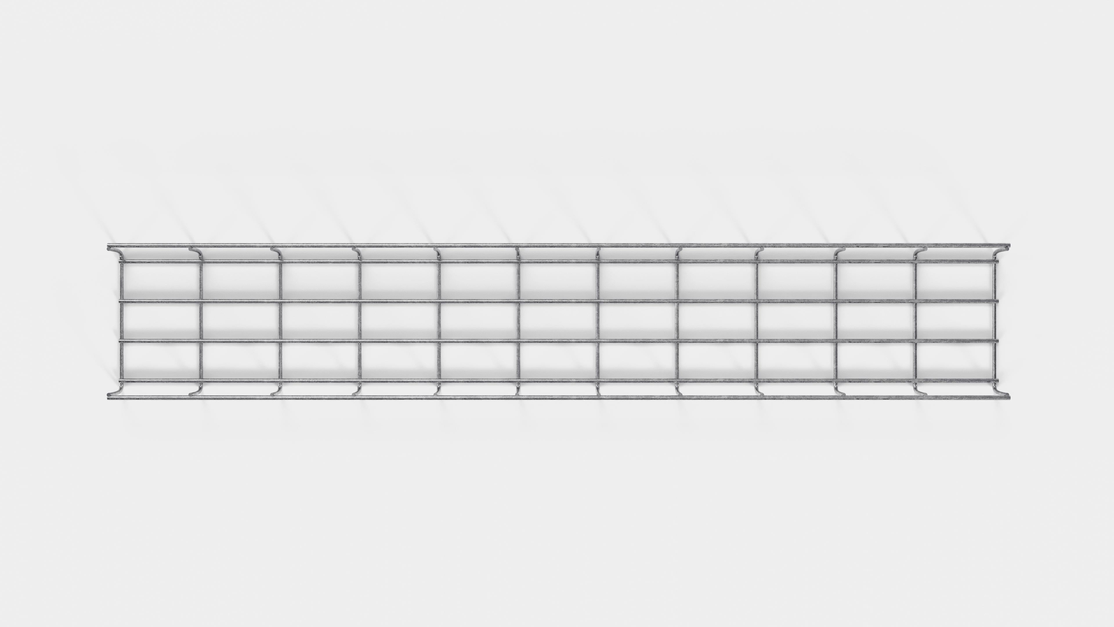 Altezza canalina 110 cm, profondità 5 cm, dimensione maglia 5 x 10 cm