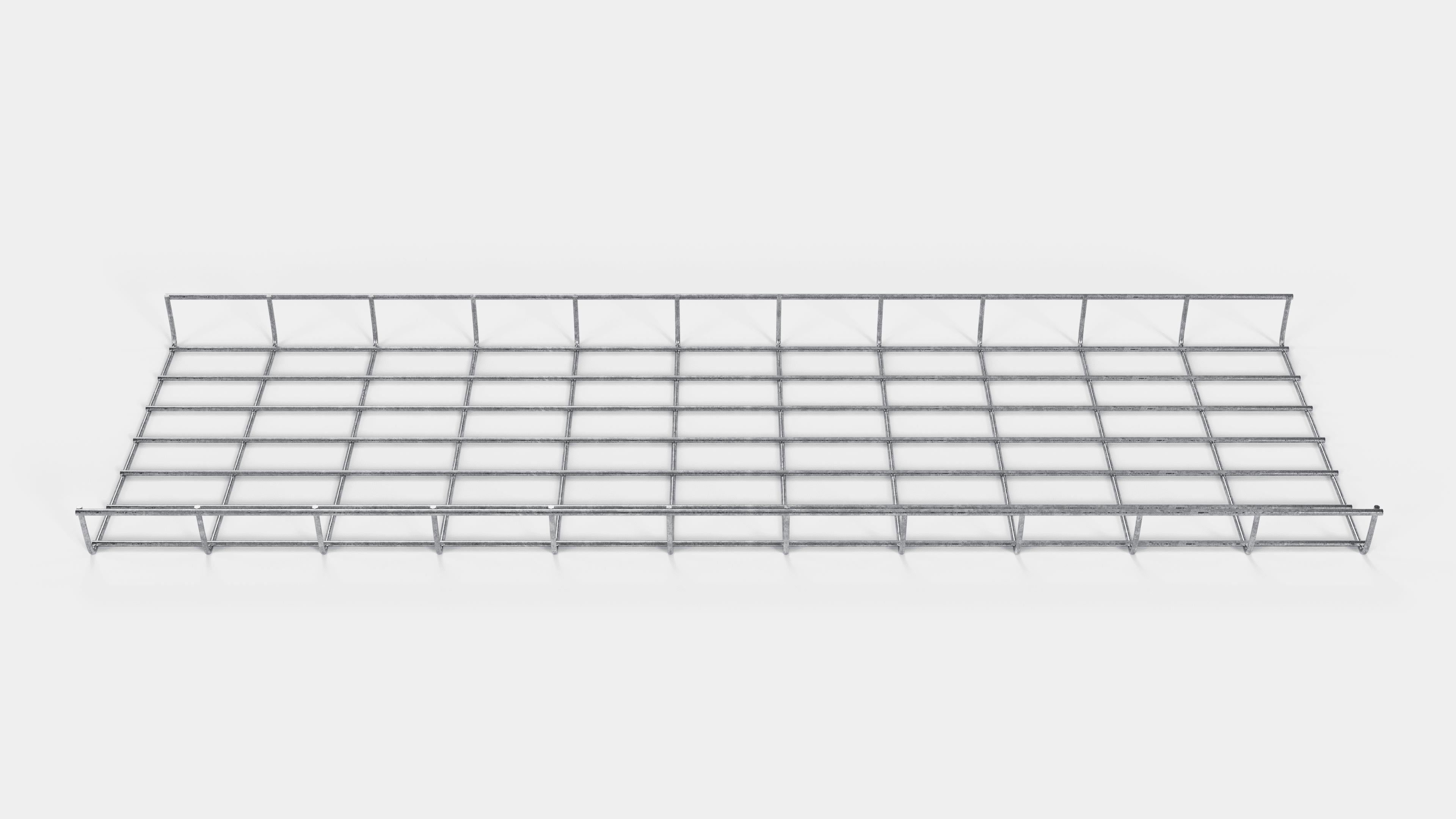 Altezza canalina 110 cm, profondità 5 cm, dimensione maglia 5 x 10 cm