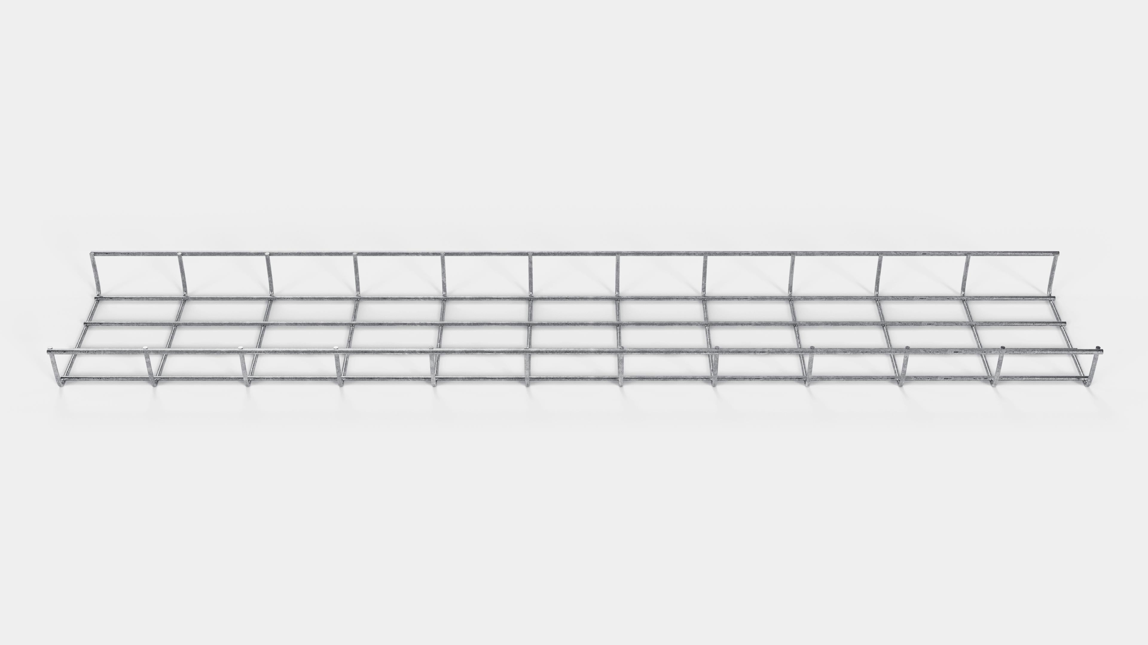 Altezza canalina 110 cm, profondità 5 cm, dimensione maglia 5 x 10 cm
