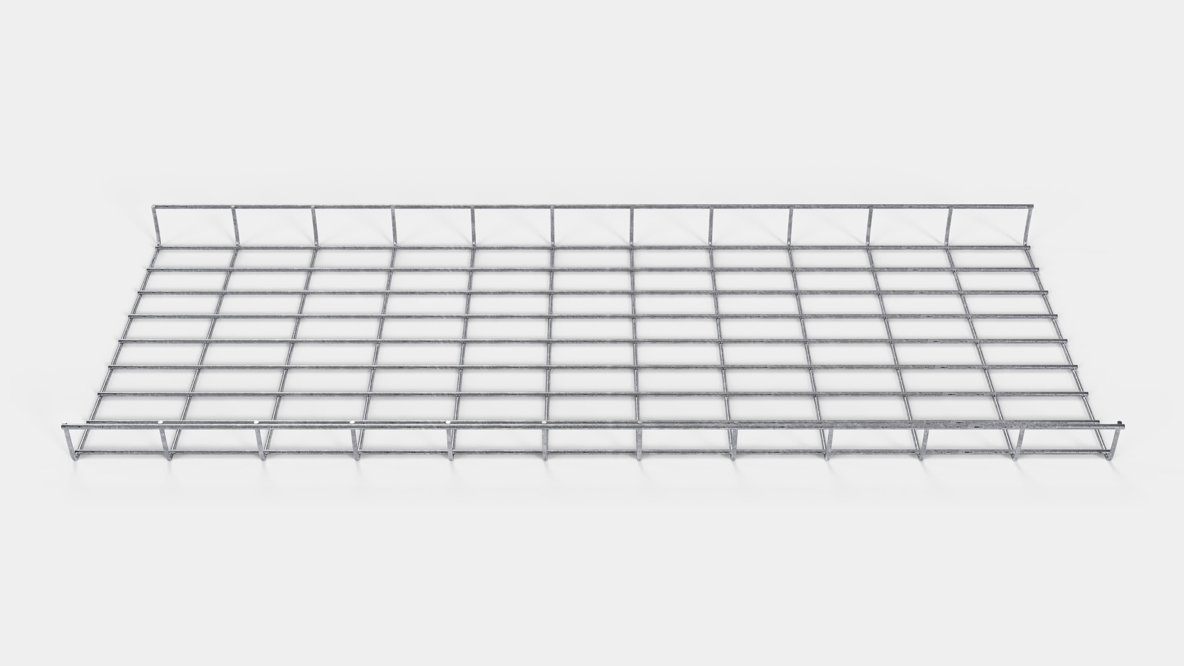 Altezza canalina 110 cm, profondità 5 cm, dimensione maglia 5 x 10 cm