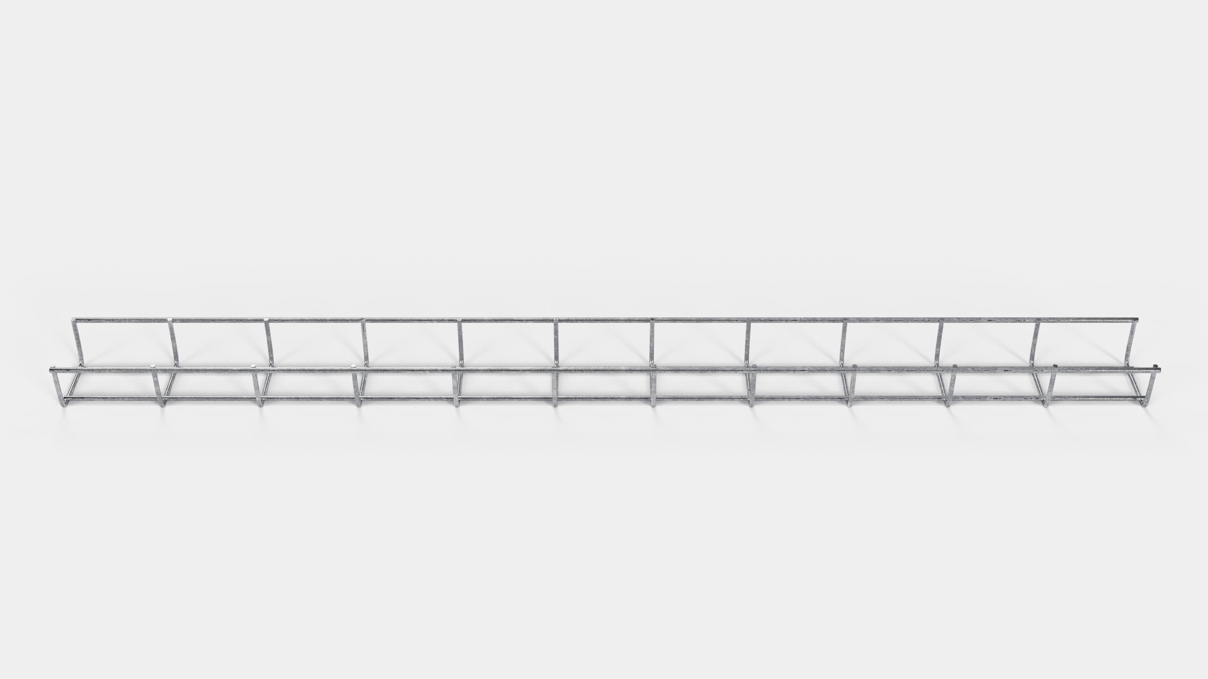 Altezza canalina 110 cm, profondità 5 cm, dimensione maglia 5 x 10 cm