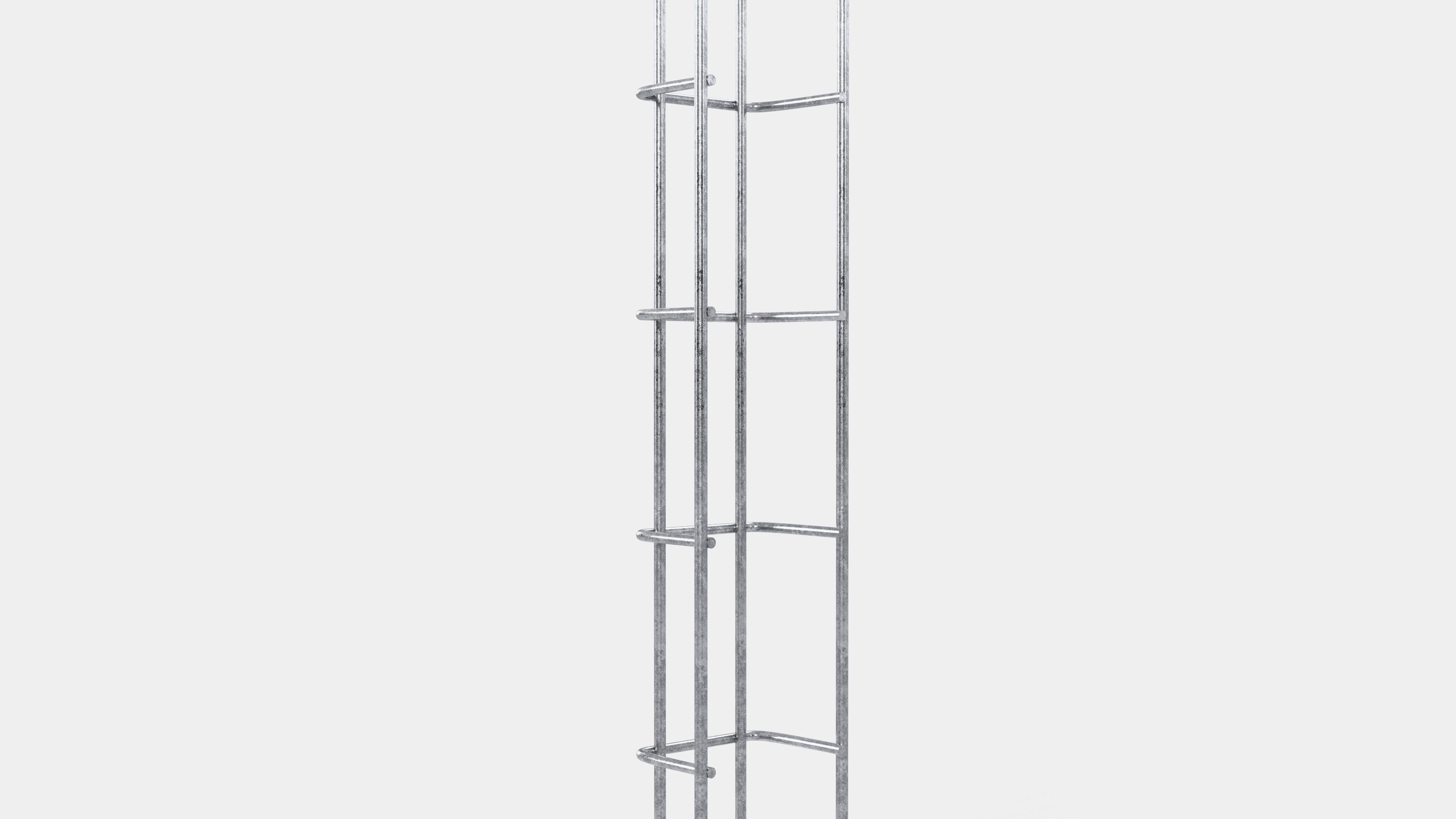 Altezza canalina 110 cm, profondità 5 cm, dimensione maglia 5 x 10 cm