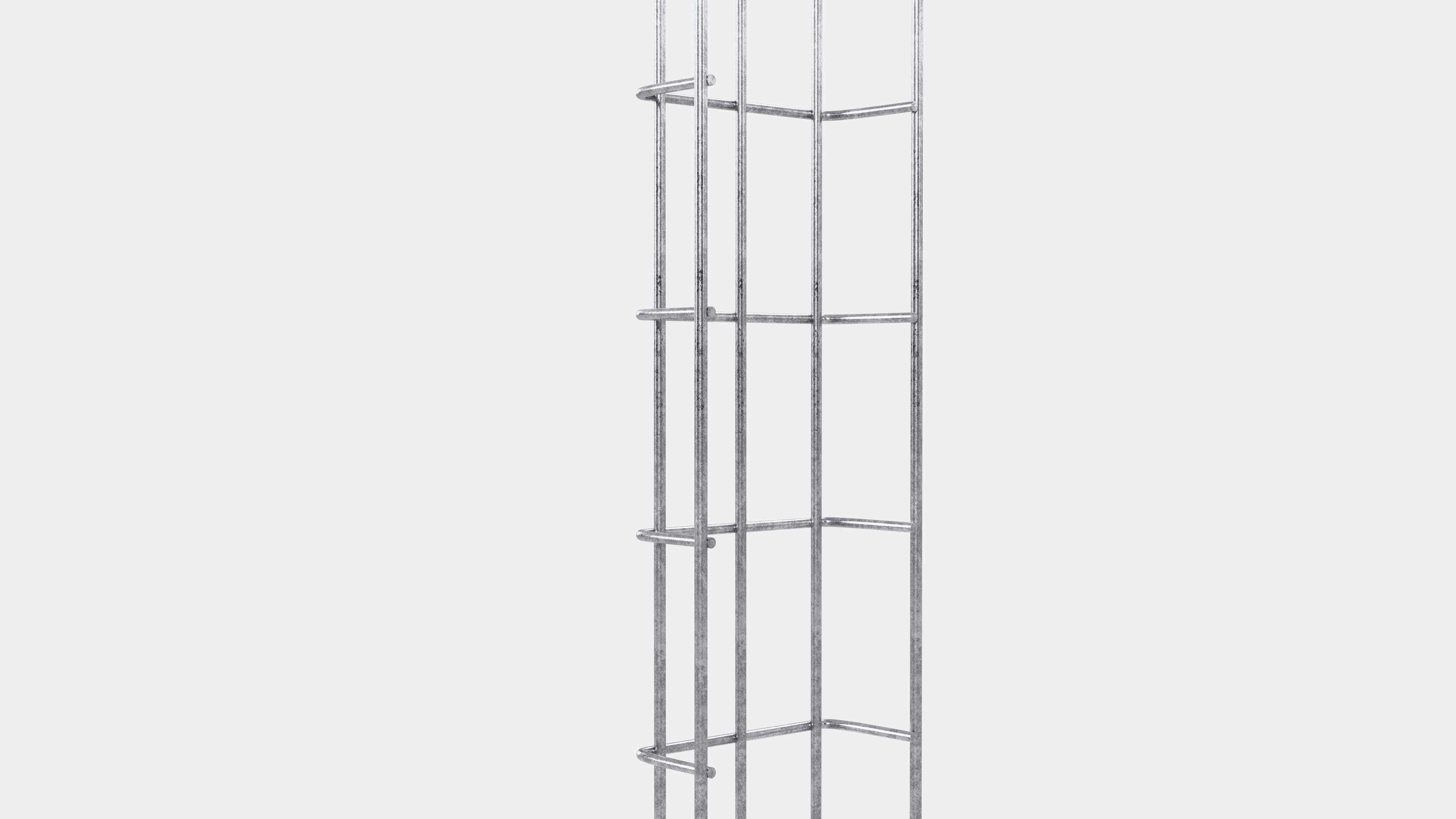 Altezza canalina 110 cm, profondità 5 cm, dimensione maglia 5 x 10 cm