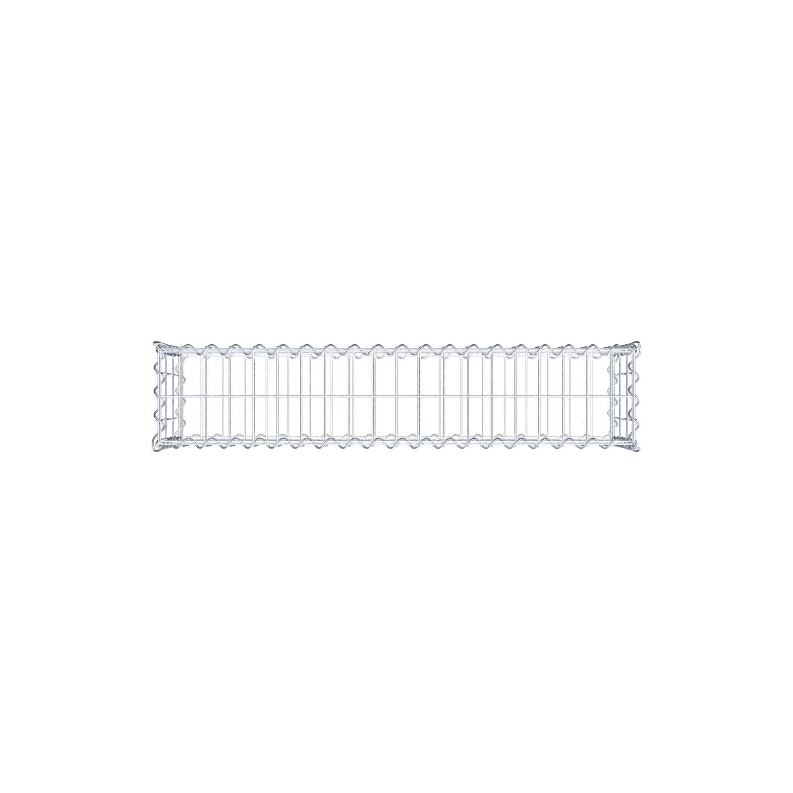Gabione 100 cm x 30 cm x 20 cm (L x H x T), Maschenweite 5 cm x 10 cm, Spirale