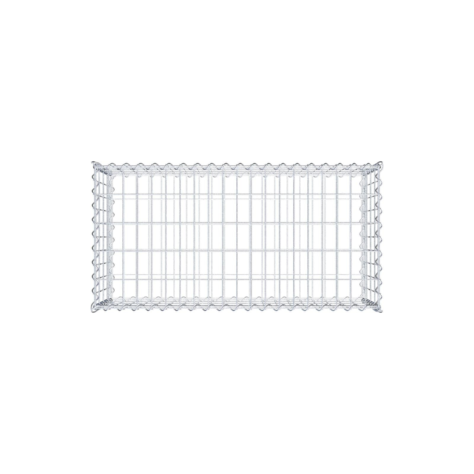 Schanskorf 100 cm x 40 cm x 50 cm (L x H x D), maaswijdte 5 cm x 10 cm, spiraalvormig