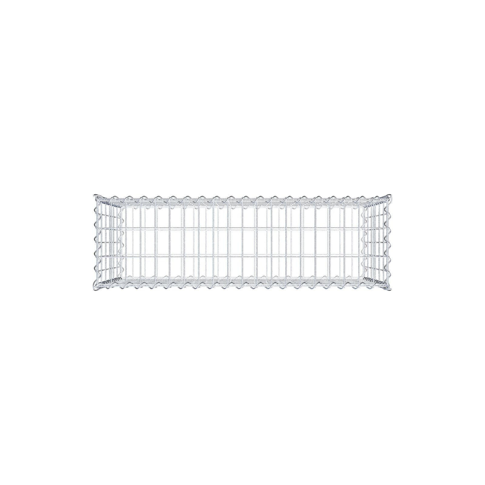 Gabione 100 cm x 60 cm x 30 cm (L x H x T), Maschenweite 5 cm x 10 cm, Spirale