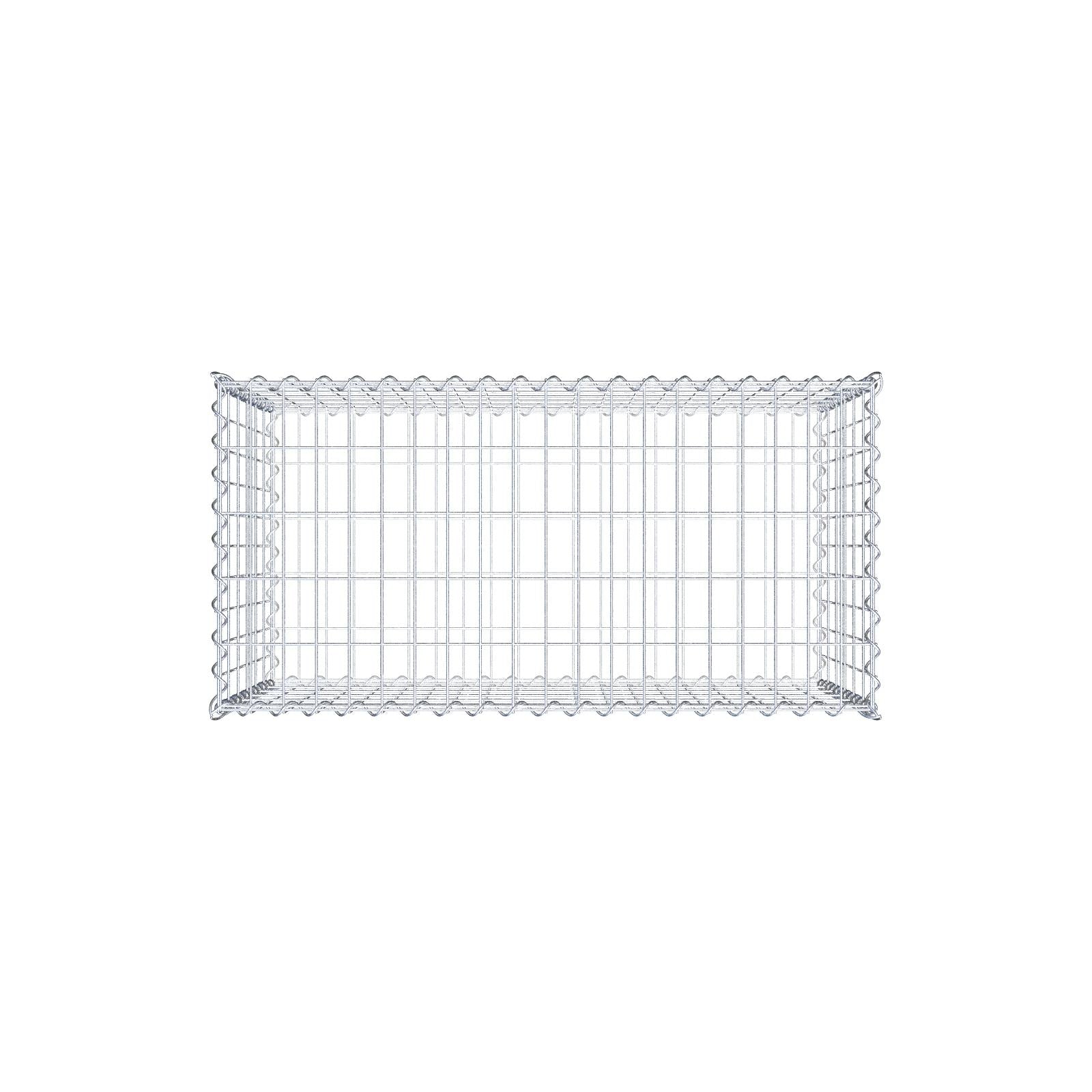 Gabbione 100 cm x 60 cm x 50 cm (L x H x P), maglia 5 cm x 10 cm, spirale