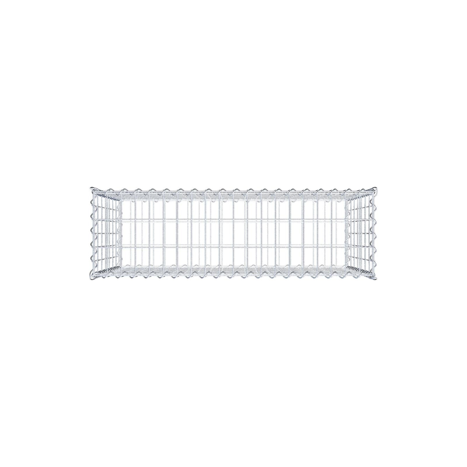 Gabião 100 cm x 70 cm x 30 cm (C x A x P), malhagem 5 cm x 10 cm, espiral