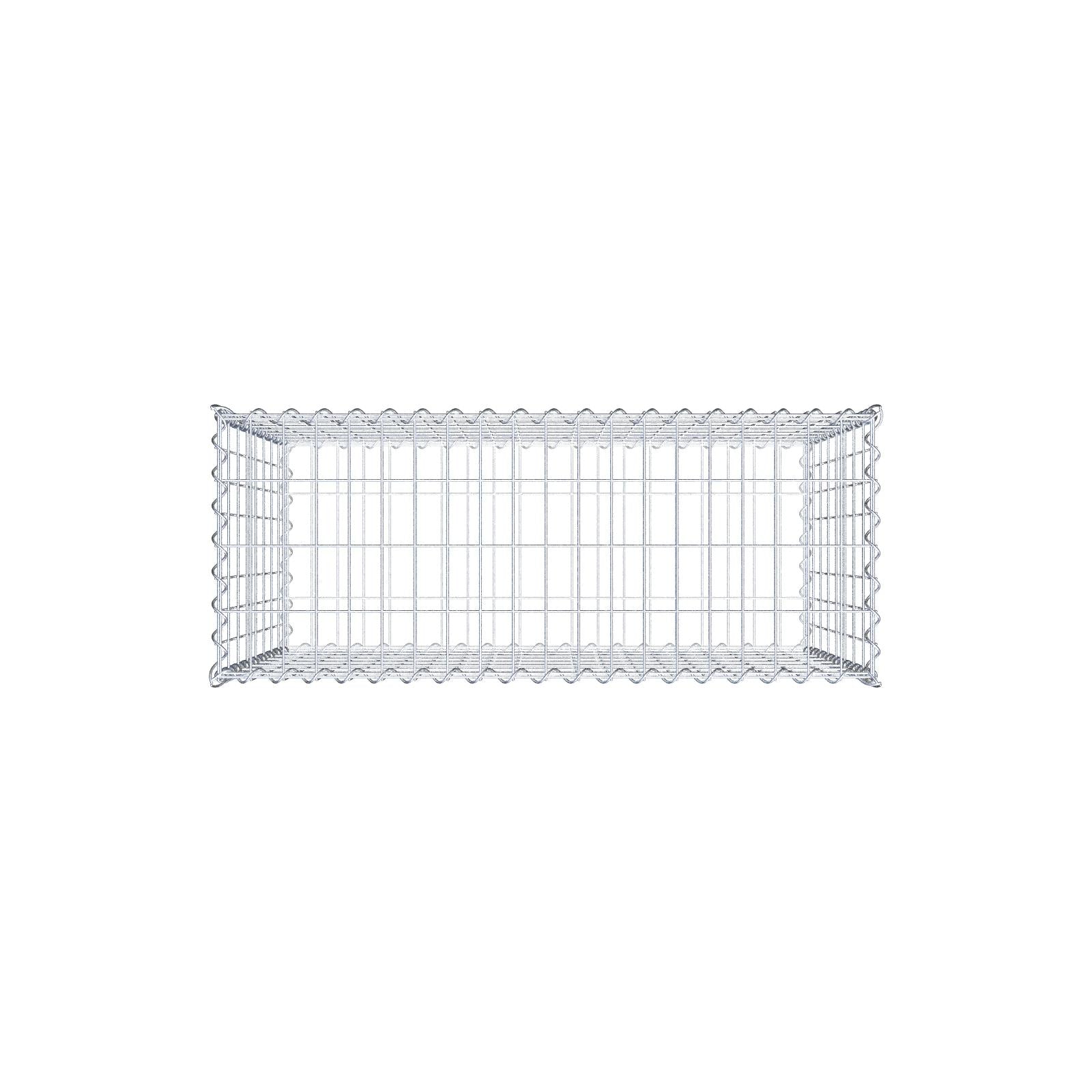 Gabion 100 cm x 80 cm x 40 cm (L x H x D), maskestørrelse 5 cm x 10 cm, spiral