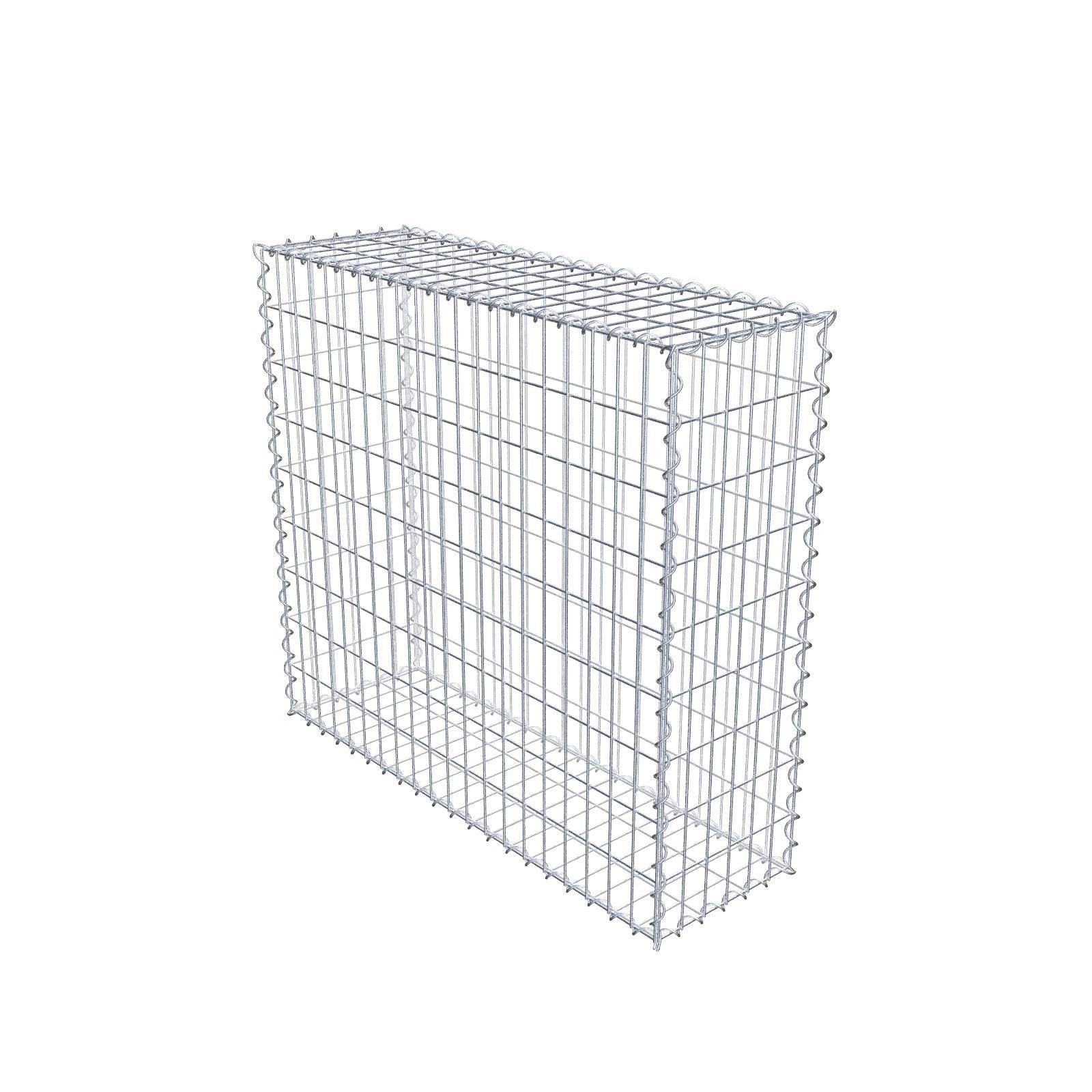 Gabione 100 cm x 90 cm x 30 cm (L x H x T), Maschenweite 5 cm x 10 cm, Spirale