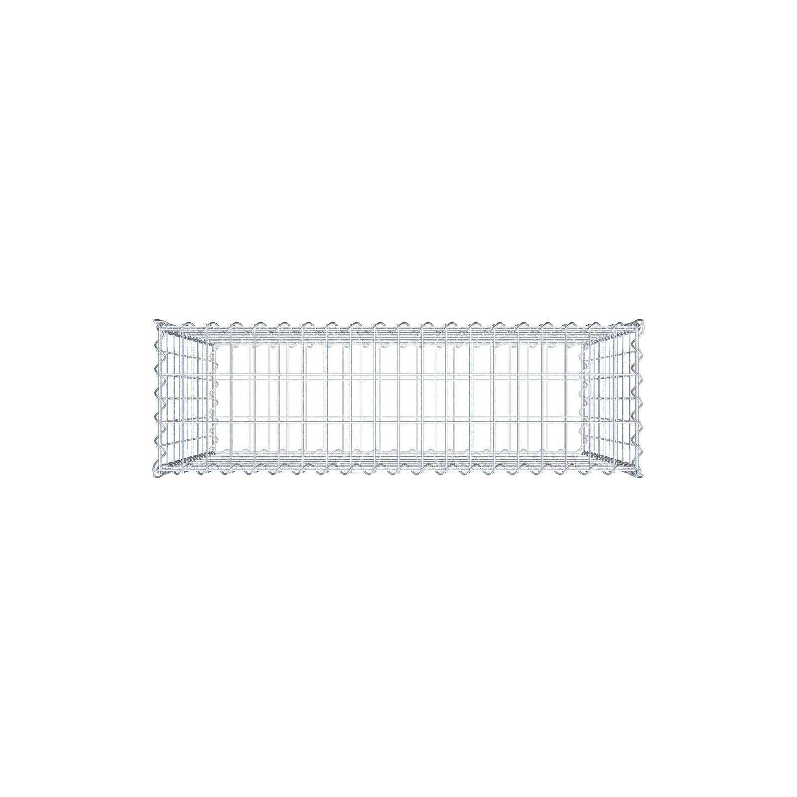 Gabione 100 cm x 90 cm x 30 cm (L x H x T), Maschenweite 5 cm x 10 cm, Spirale