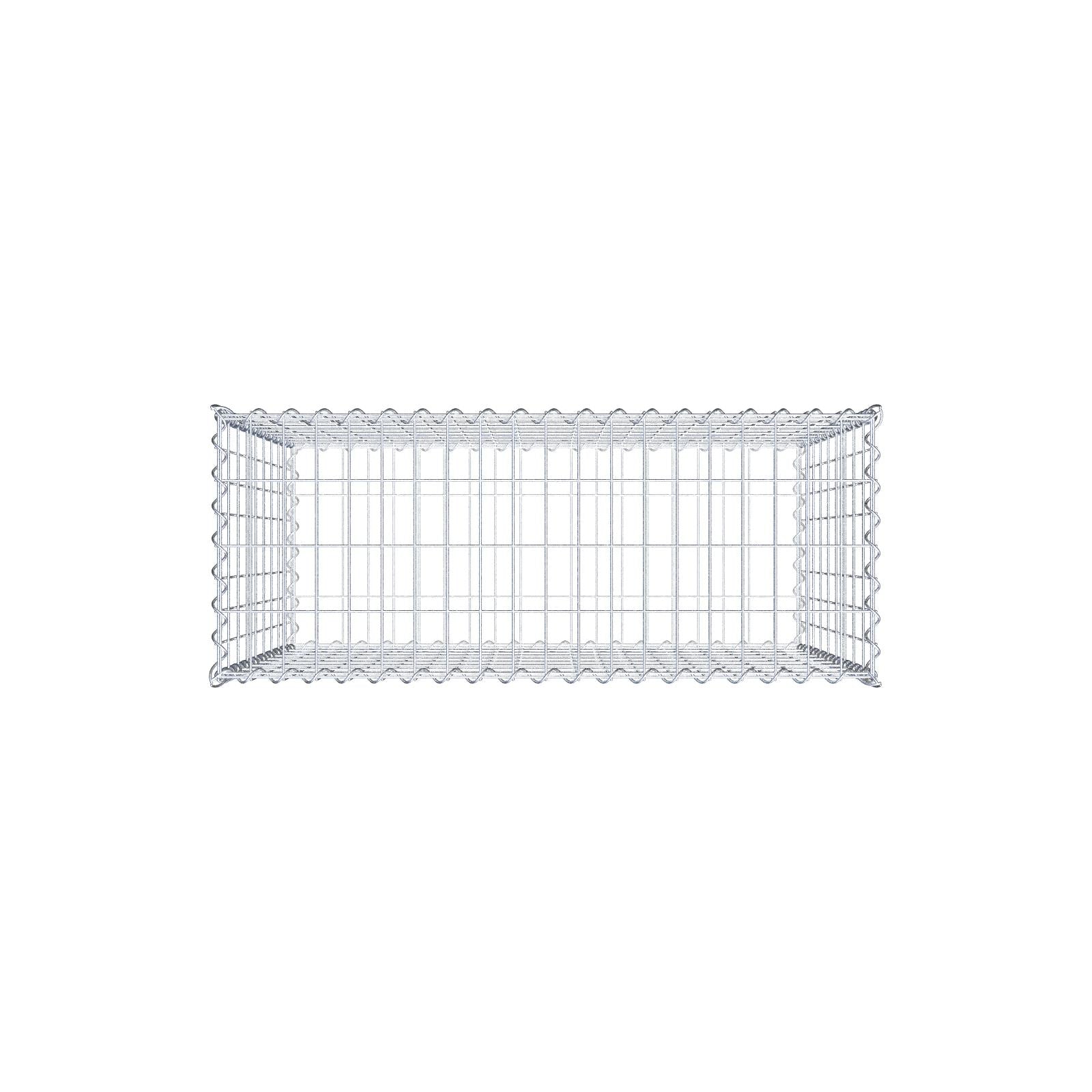 Gabion 100 cm x 90 cm x 40 cm (L x H x P), mailles 5 cm x 10 cm, spirale