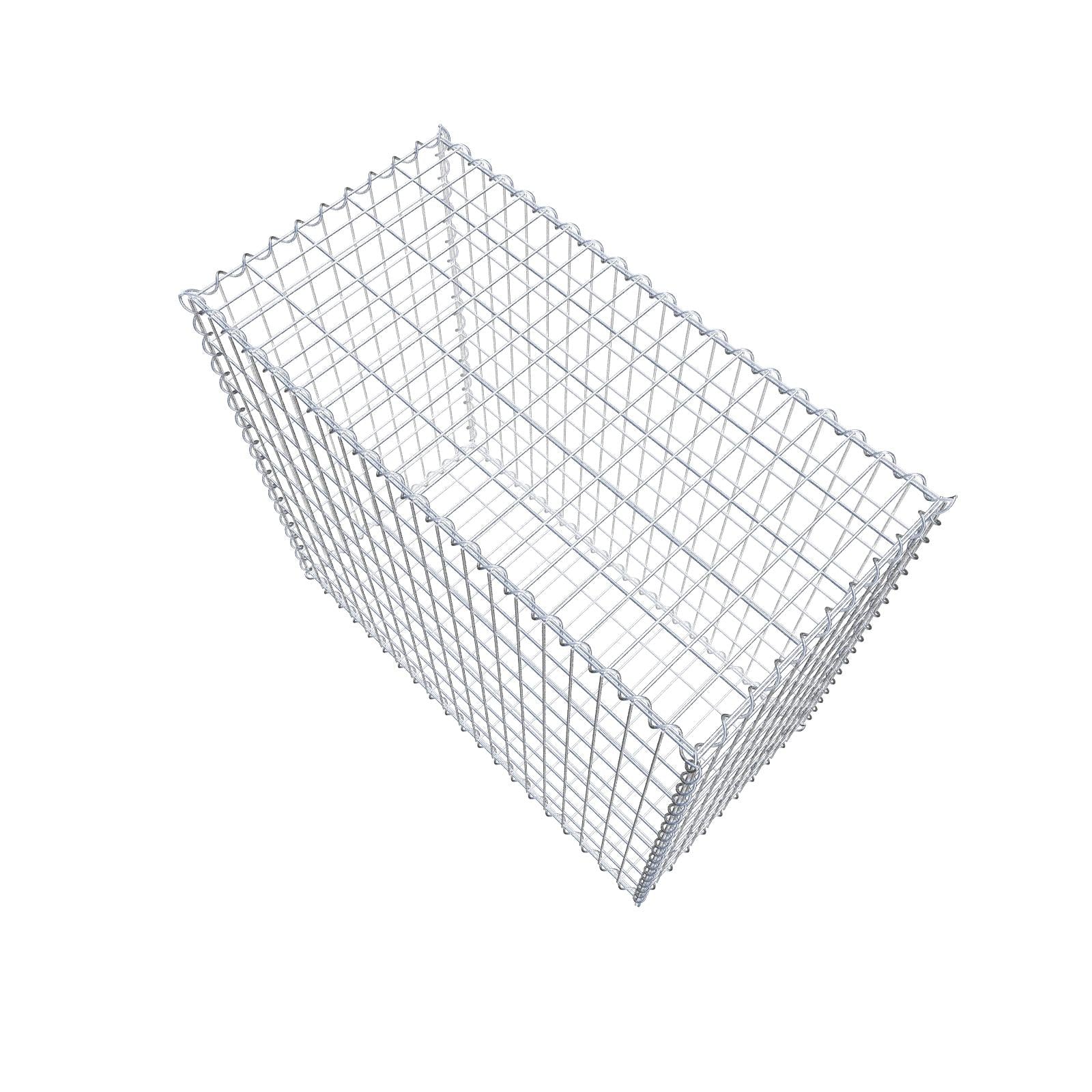 Gabion 100 cm x 90 cm x 50 cm (L x H x D), mesh size 5 cm x 10 cm, spiral