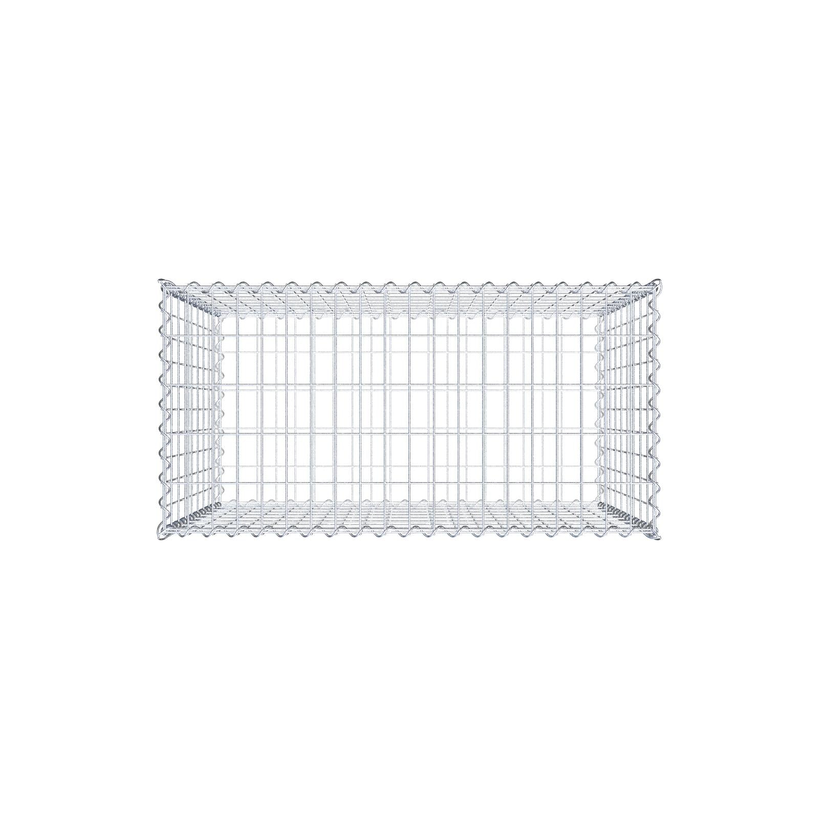Gabion 100 cm x 90 cm x 50 cm (L x H x D), mesh size 5 cm x 10 cm, spiral