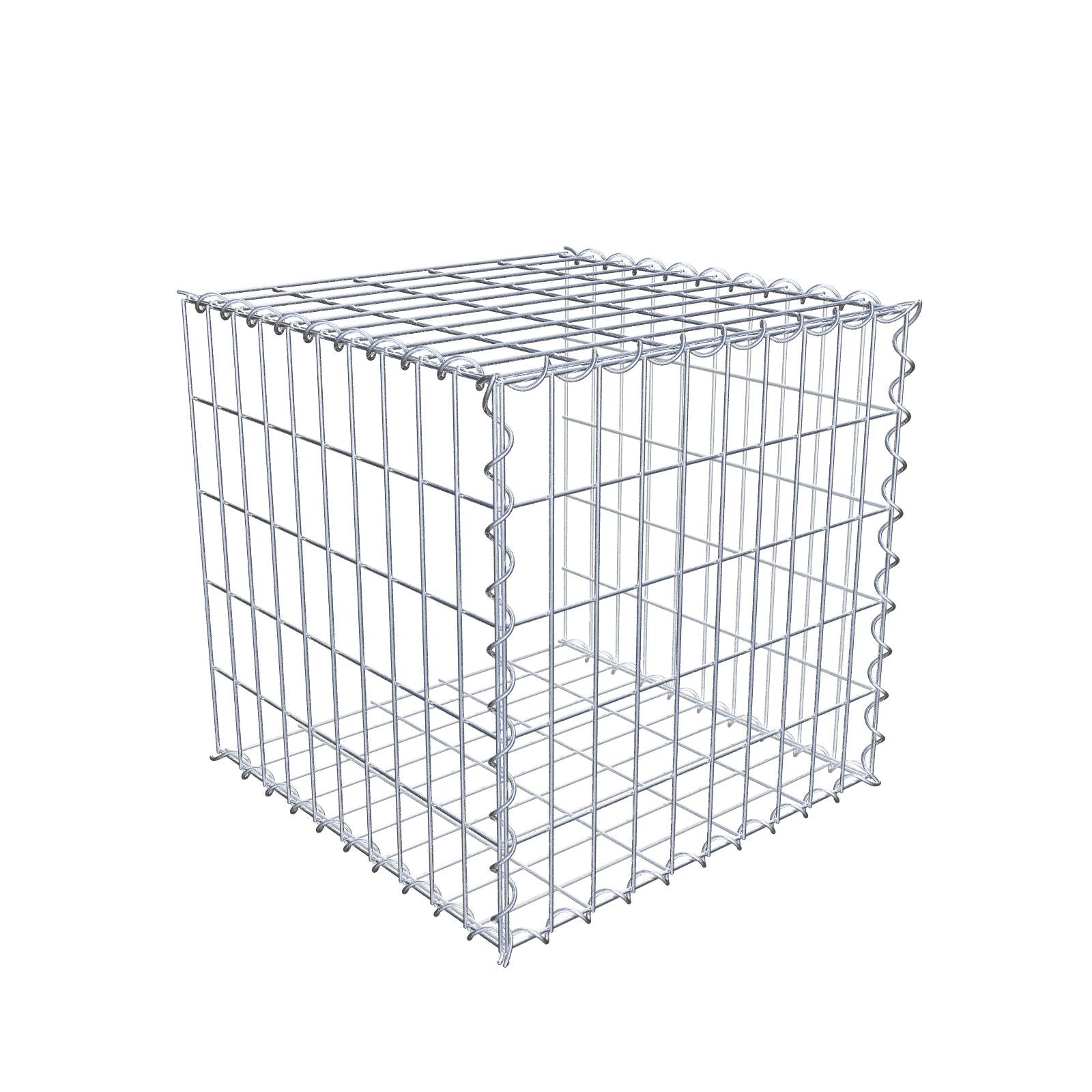 Gabion rapporté type 2 50 cm x 50 cm x 50 cm (L x H x P), mailles 5 cm x 10 cm, spirale