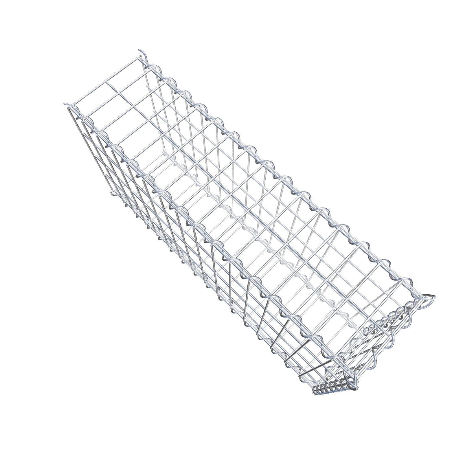 Gabion rapporté type 2 80 cm x 40 cm x 20 cm (L x H x P), mailles 5 cm x 10 cm, spirale