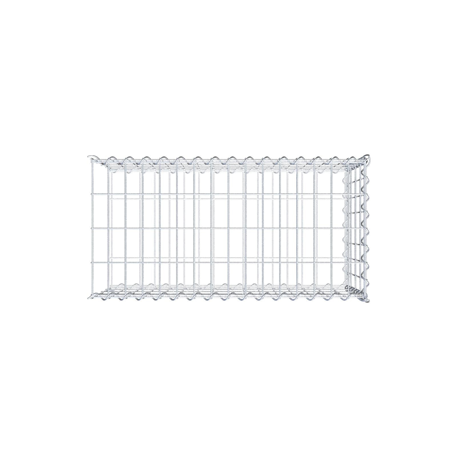 Monteret gabion type 2 80 cm x 40 cm x 40 cm (L x H x D), maskestørrelse 5 cm x 10 cm, spiral