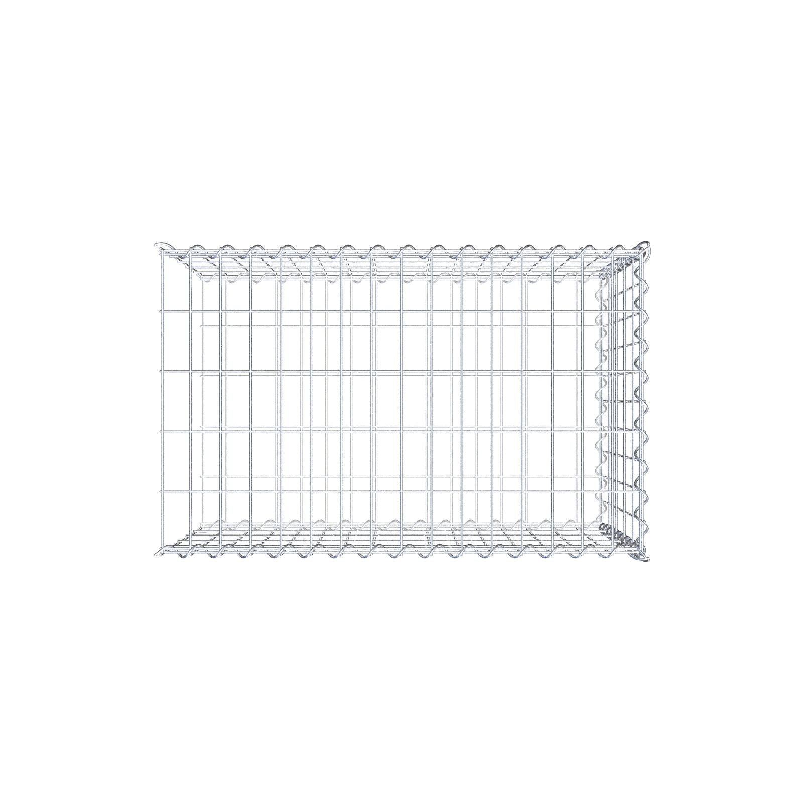 Gabbione aggiuntivo tipo 2 80 cm x 50 cm x 50 cm (L x A x P), maglia 5 cm x 10 cm, spirale