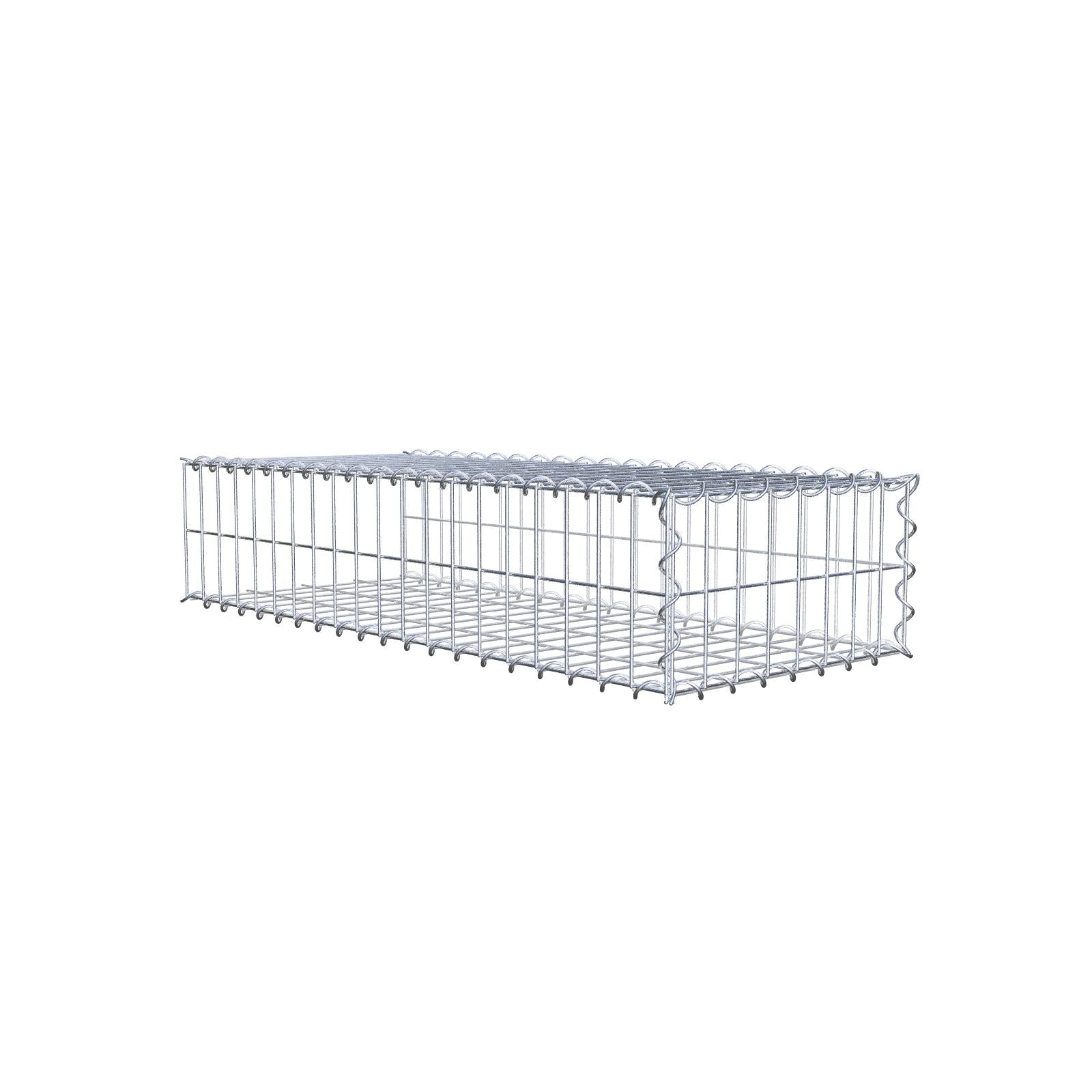 Gabbione aggiuntivo tipo 2 100 cm x 20 cm x 40 cm (L x H x P), maglia 5 cm x 10 cm, a spirale