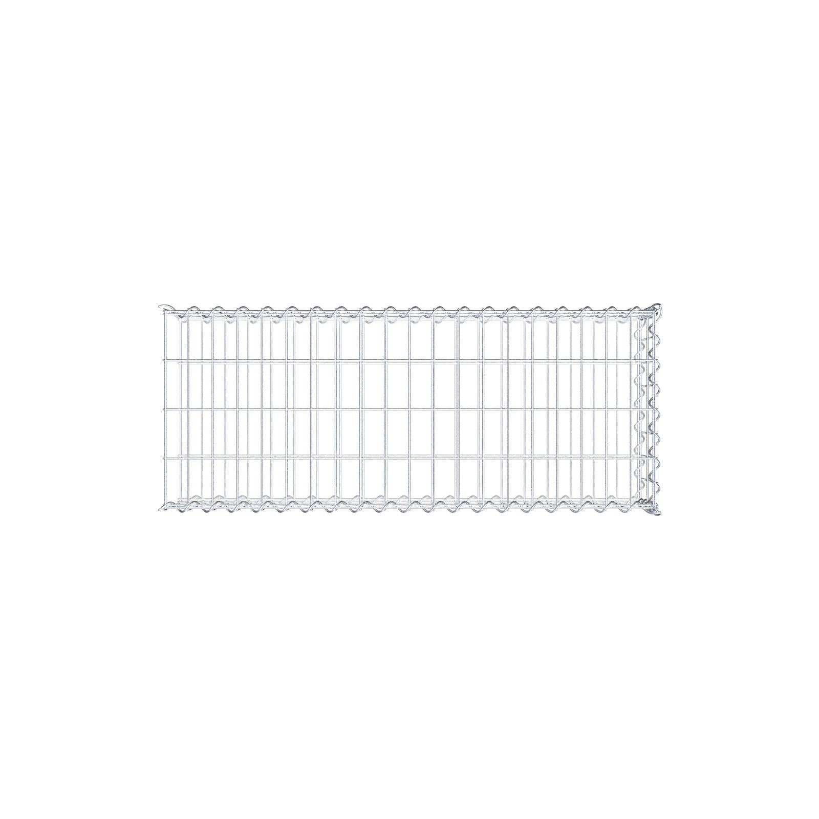 Anbaugabione Typ 2 100 cm x 20 cm x 40 cm (L x H x T), Maschenweite 5 cm x 10 cm, Spirale