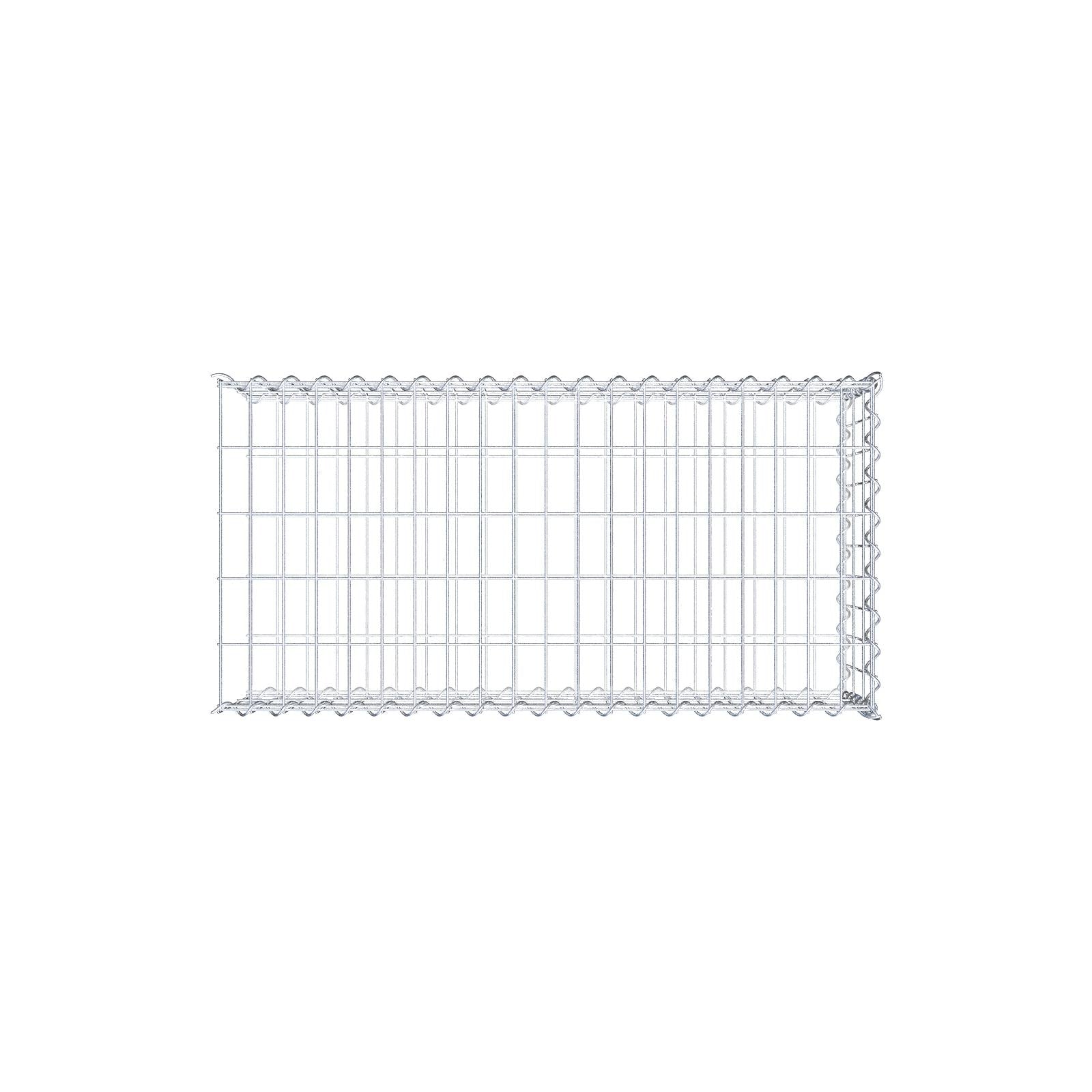 Gabbione aggiuntivo tipo 2 100 cm x 30 cm x 50 cm (L x A x P), maglia 5 cm x 10 cm, spirale