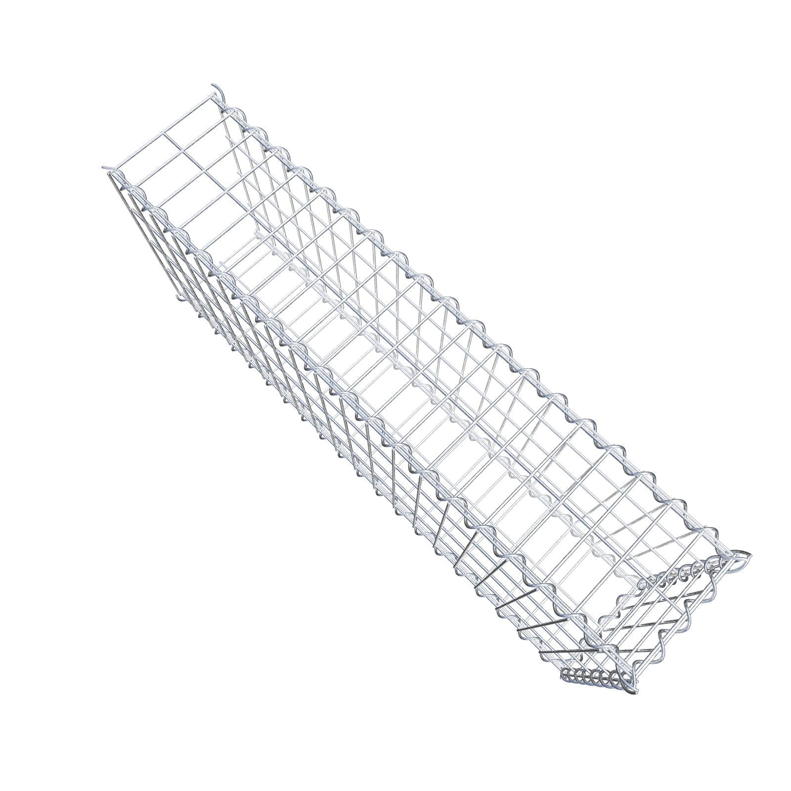 Gabion rapporté type 2 100 cm x 40 cm x 20 cm (L x H x P), mailles 5 cm x 10 cm, spirale