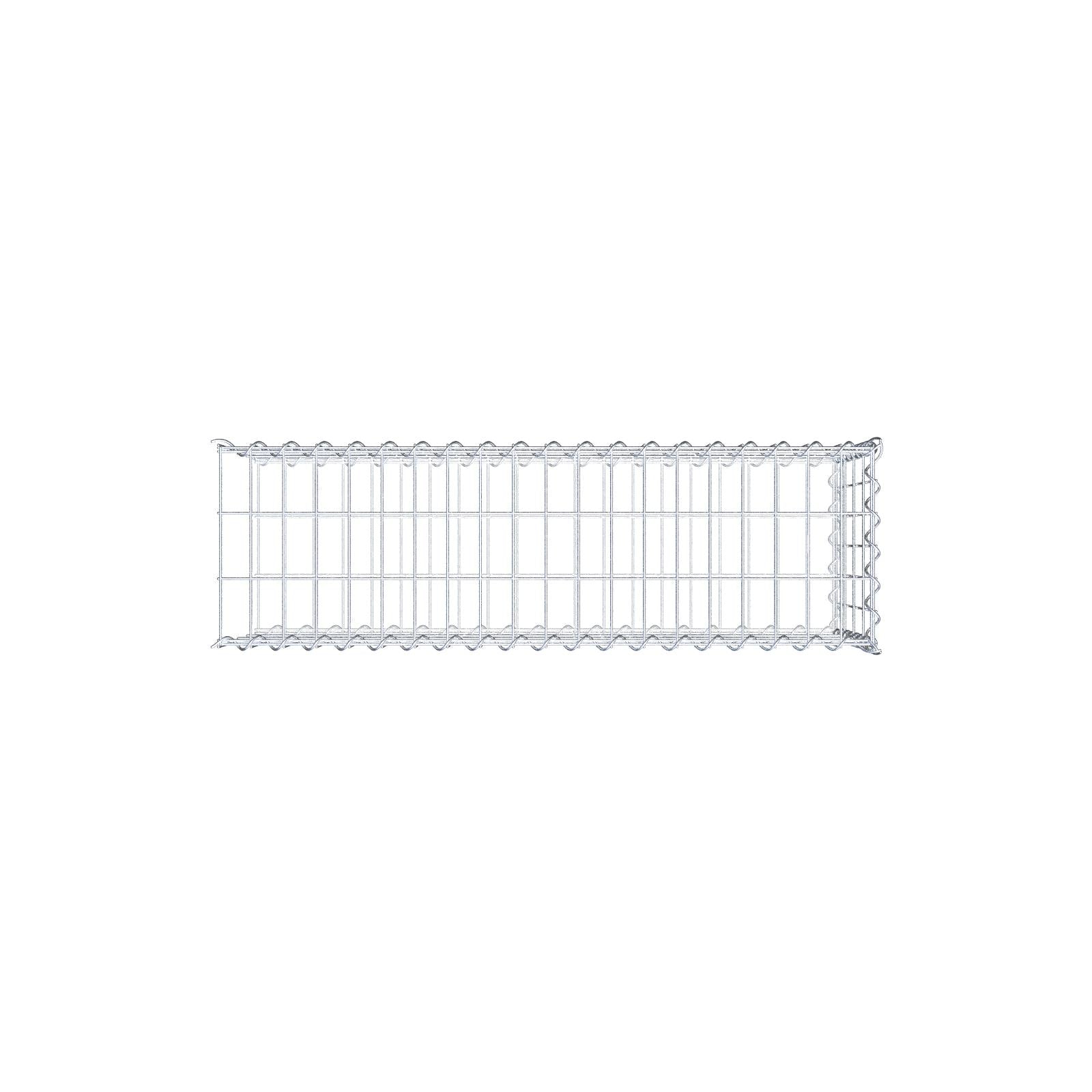 Gabbione aggiuntivo tipo 2 100 cm x 40 cm x 30 cm (L x A x P), maglia 5 cm x 10 cm, spirale