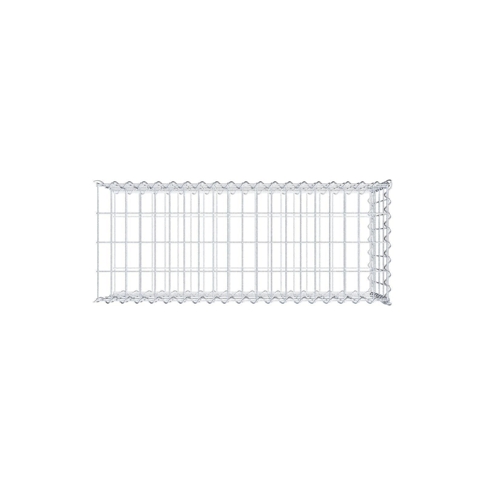 Extra gabion typ 2 100 cm x 40 cm x 40 cm (L x H x D), maskstorlek 5 cm x 10 cm, spiral