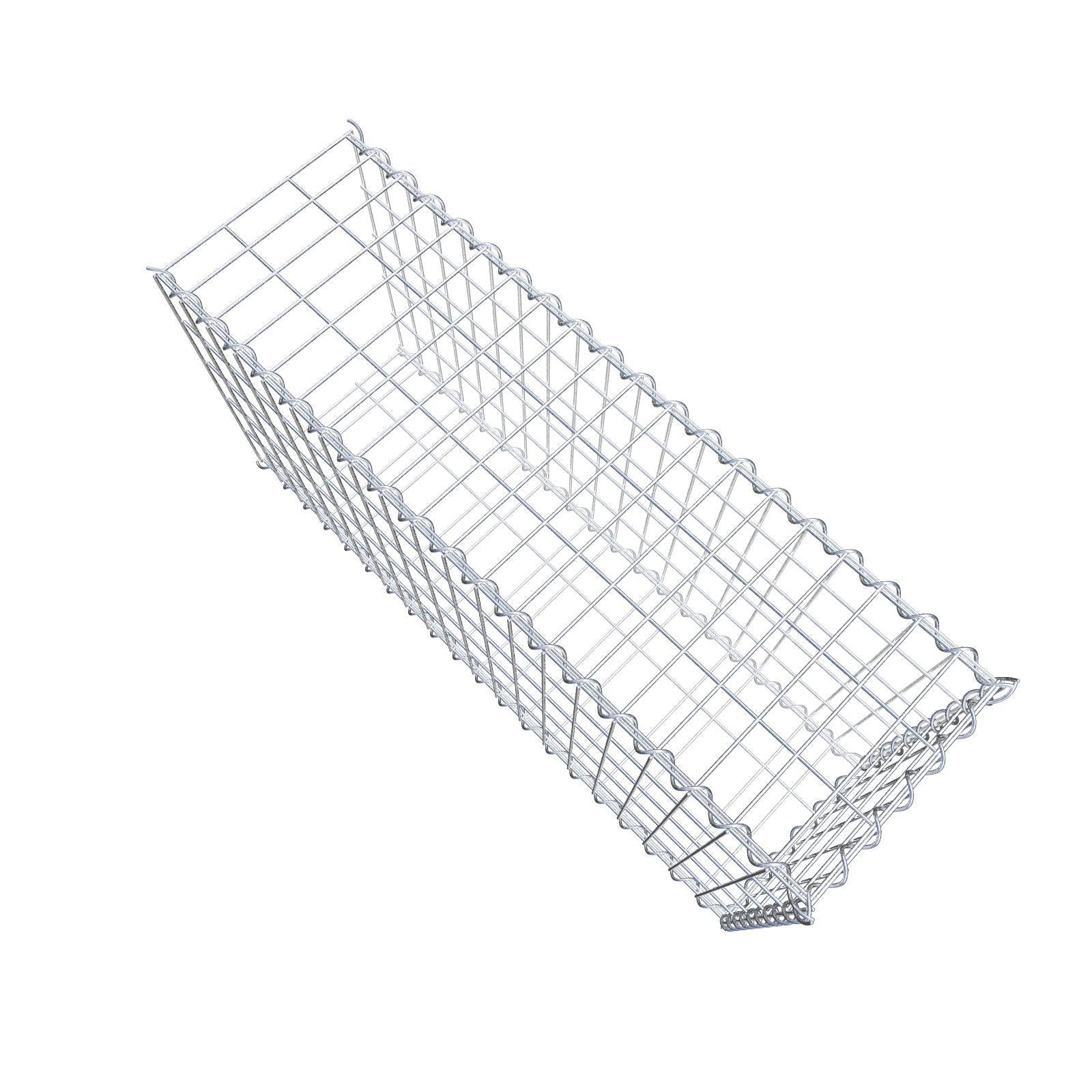 Opvokset gabion type 2 100 cm x 50 cm x 30 cm (L x H x D), maskestørrelse 5 cm x 10 cm, spiral