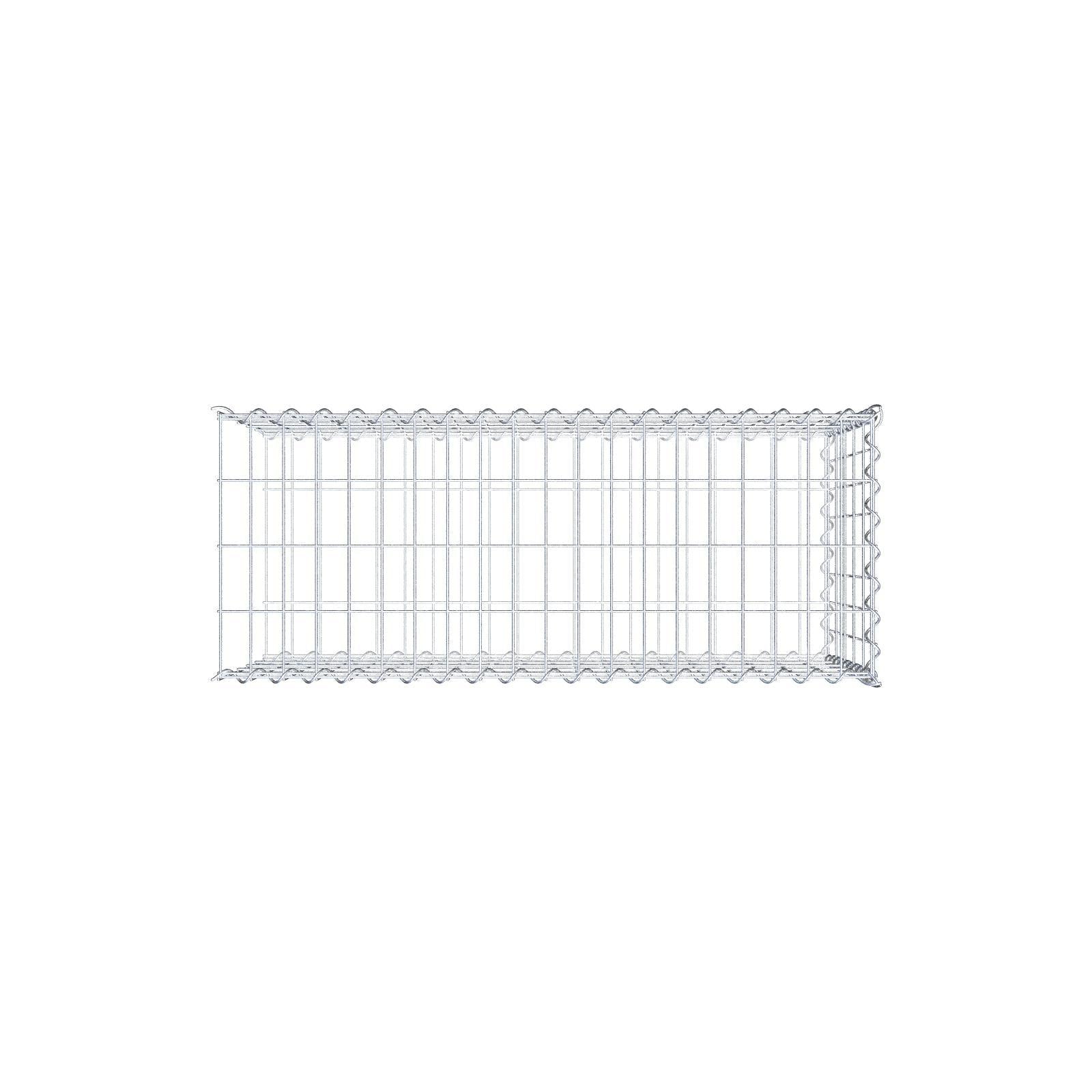 Anbaugabione Typ 2 100 cm x 50 cm x 40 cm (L x H x T), Maschenweite 5 cm x 10 cm, Spirale