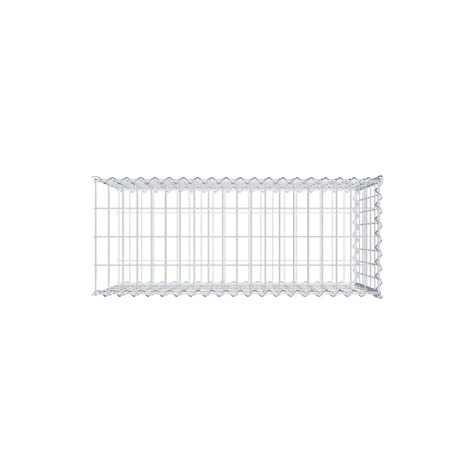 Grown-on gabion type 2 100 cm x 60 cm x 40 cm (L x H x D), mesh size 5 cm x 10 cm, spiral