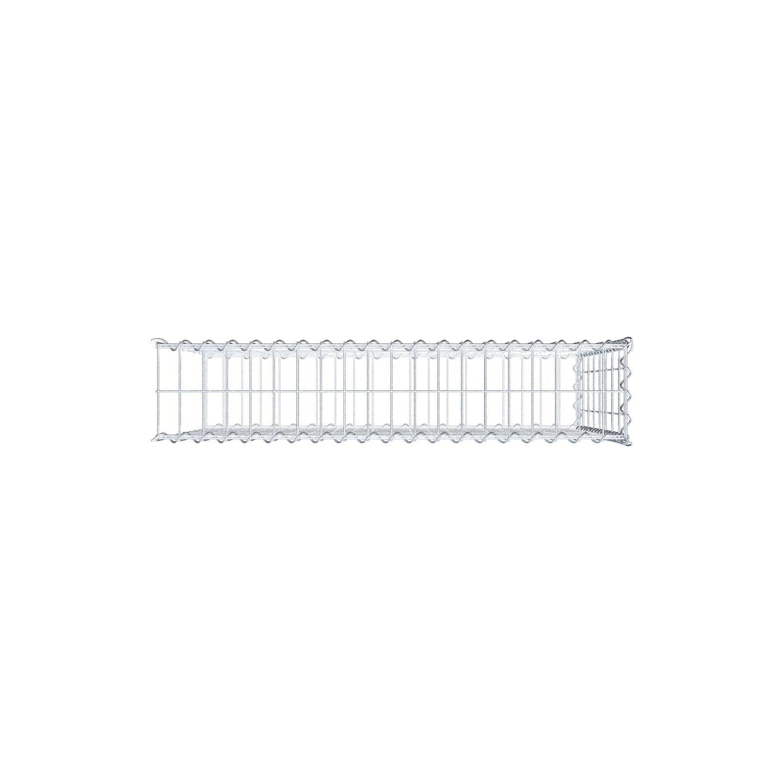 Anbaugabione Typ 2 100 cm x 80 cm x 20 cm (L x H x T), Maschenweite 5 cm x 10 cm, Spirale