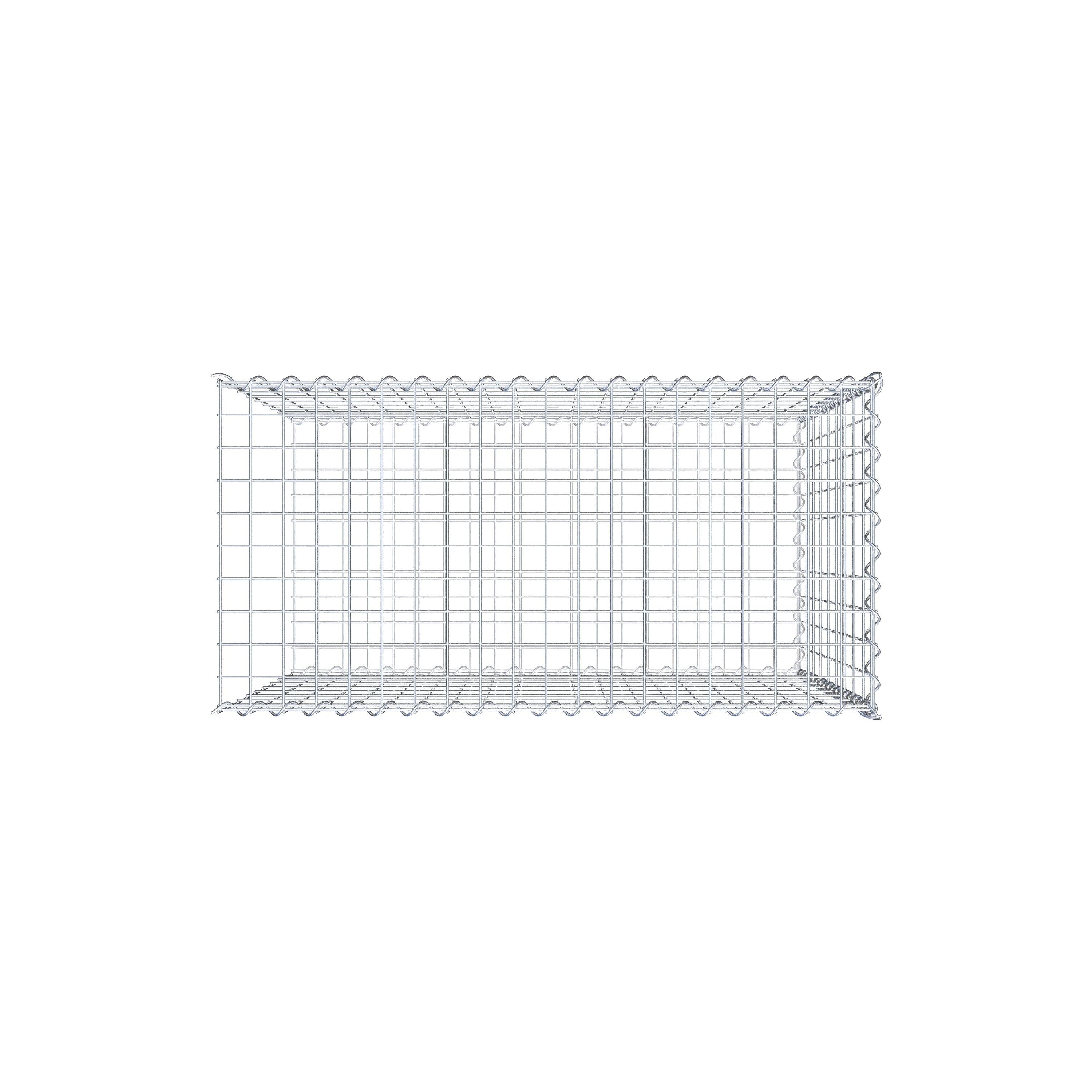 Add-on schanskorf type 2 100 cm x 90 cm x 50 cm (L x H x D), maaswijdte 5 cm x 10 cm, spiraal