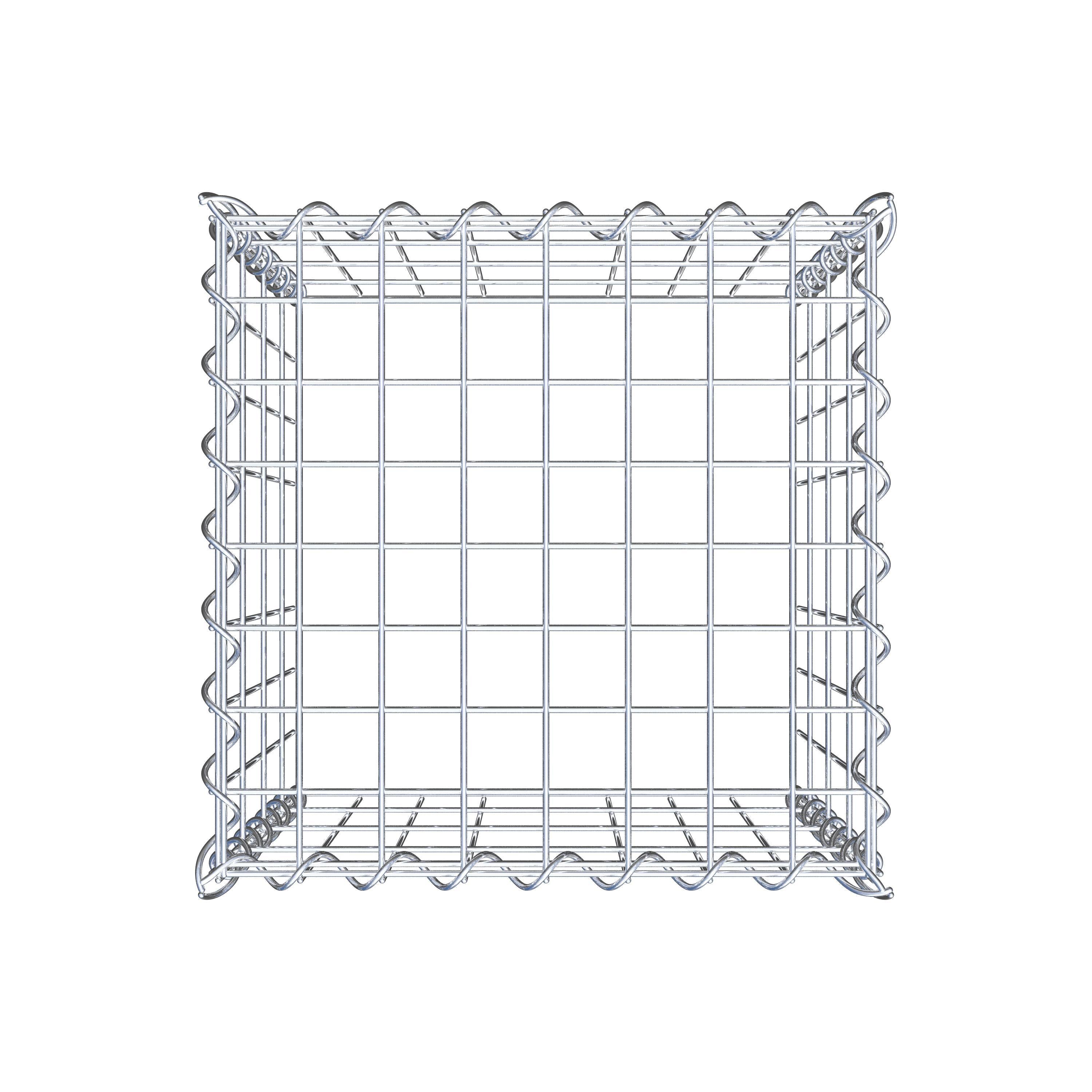 Extra gabion typ 3 40 cm x 40 cm x 40 cm (L x H x D), maskstorlek 5 cm x 10 cm, spiral