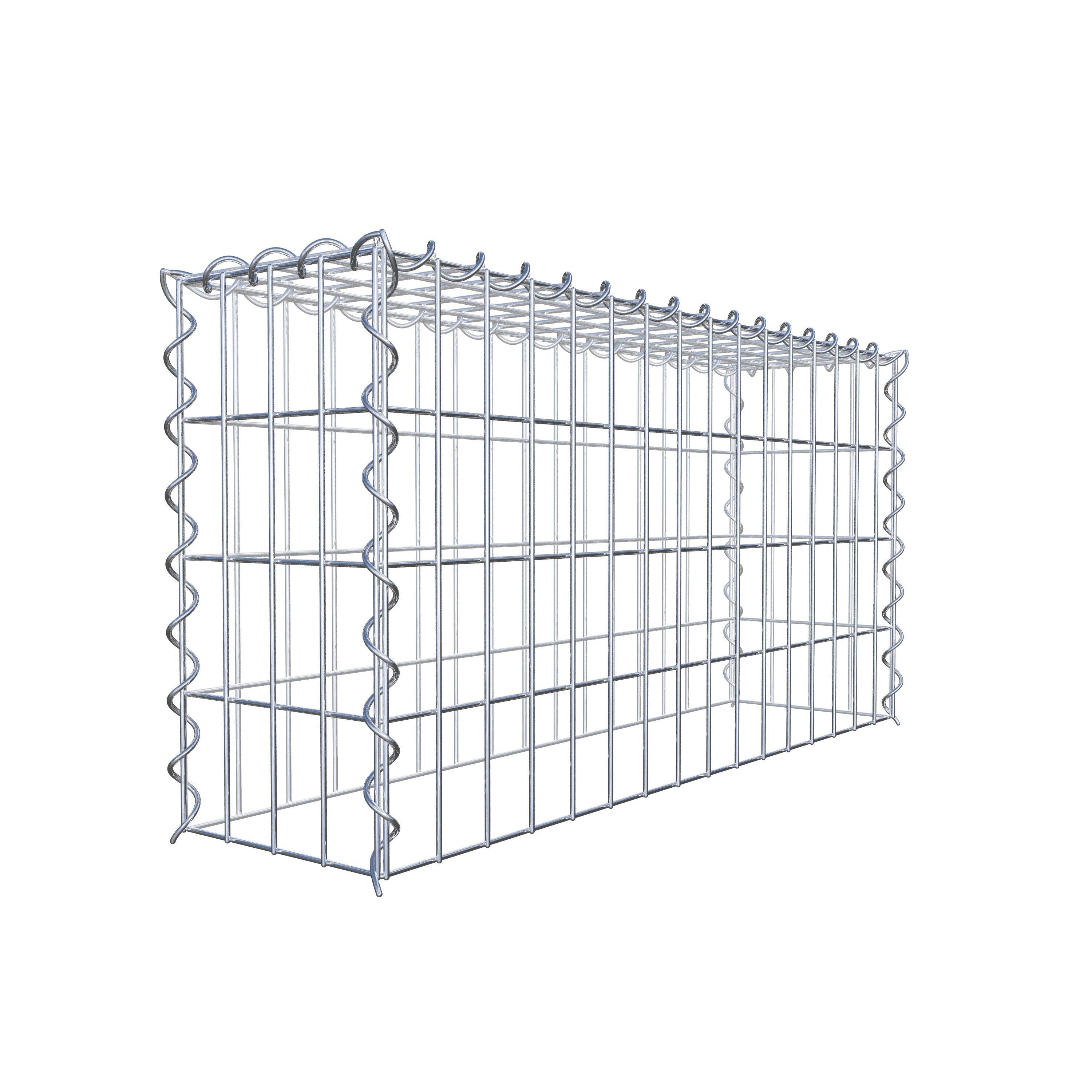Extra gabion typ 3 80 cm x 40 cm x 20 cm (L x H x D), maskstorlek 5 cm x 10 cm, spiral