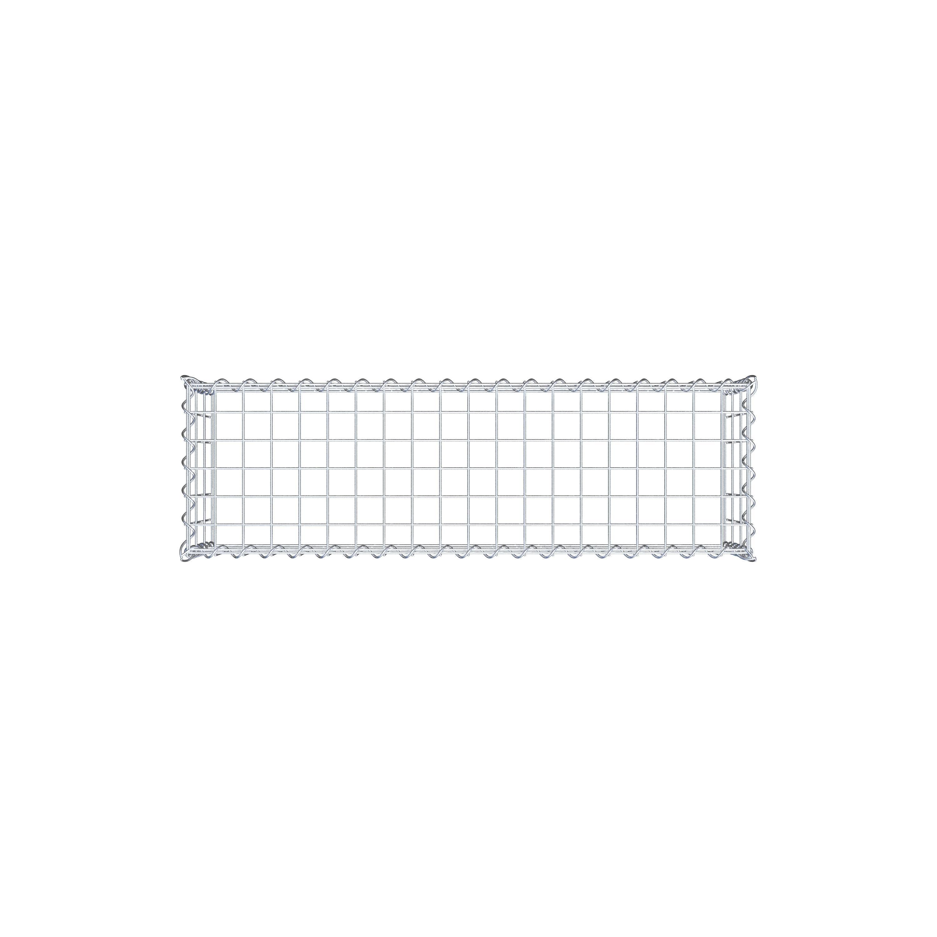 Aangegroeide schanskorf type 3 100 cm x 30 cm x 30 cm (L x H x D), maaswijdte 5 cm x 10 cm, spiraal