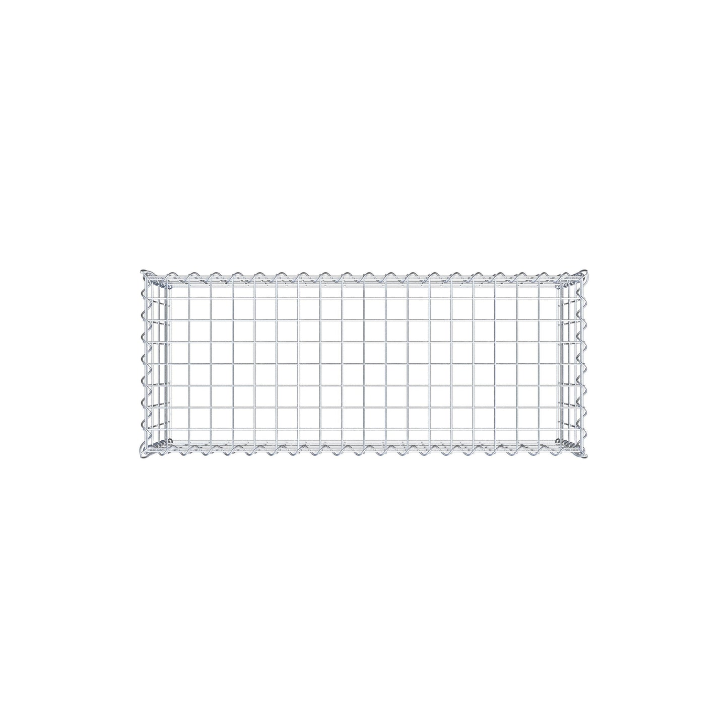 Opvokset gabion type 3 100 cm x 40 cm x 40 cm (L x H x D), maskestørrelse 5 cm x 10 cm, spiral