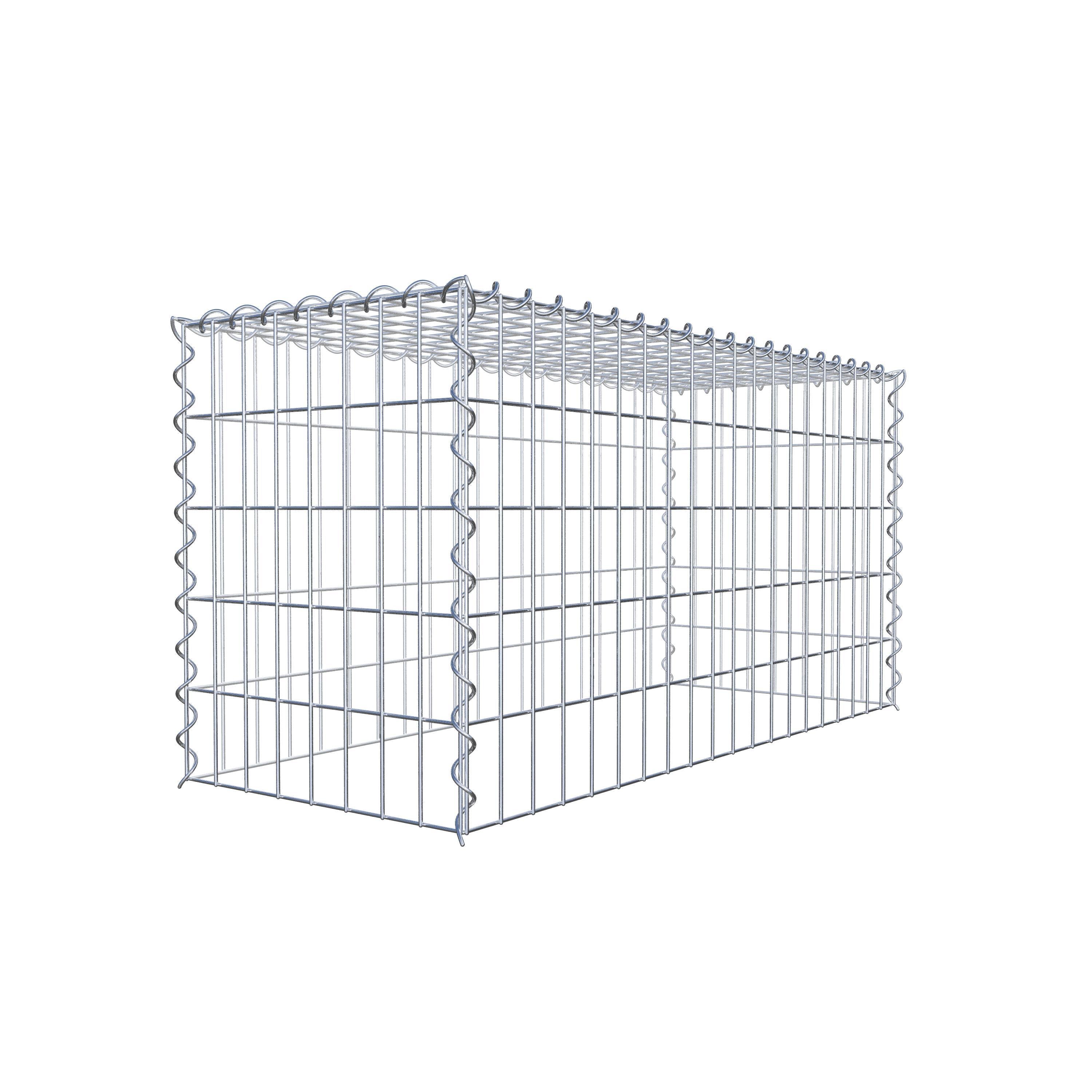 Extra gabion typ 3 100 cm x 50 cm x 40 cm (L x H x D), maskstorlek 5 cm x 10 cm, spiral
