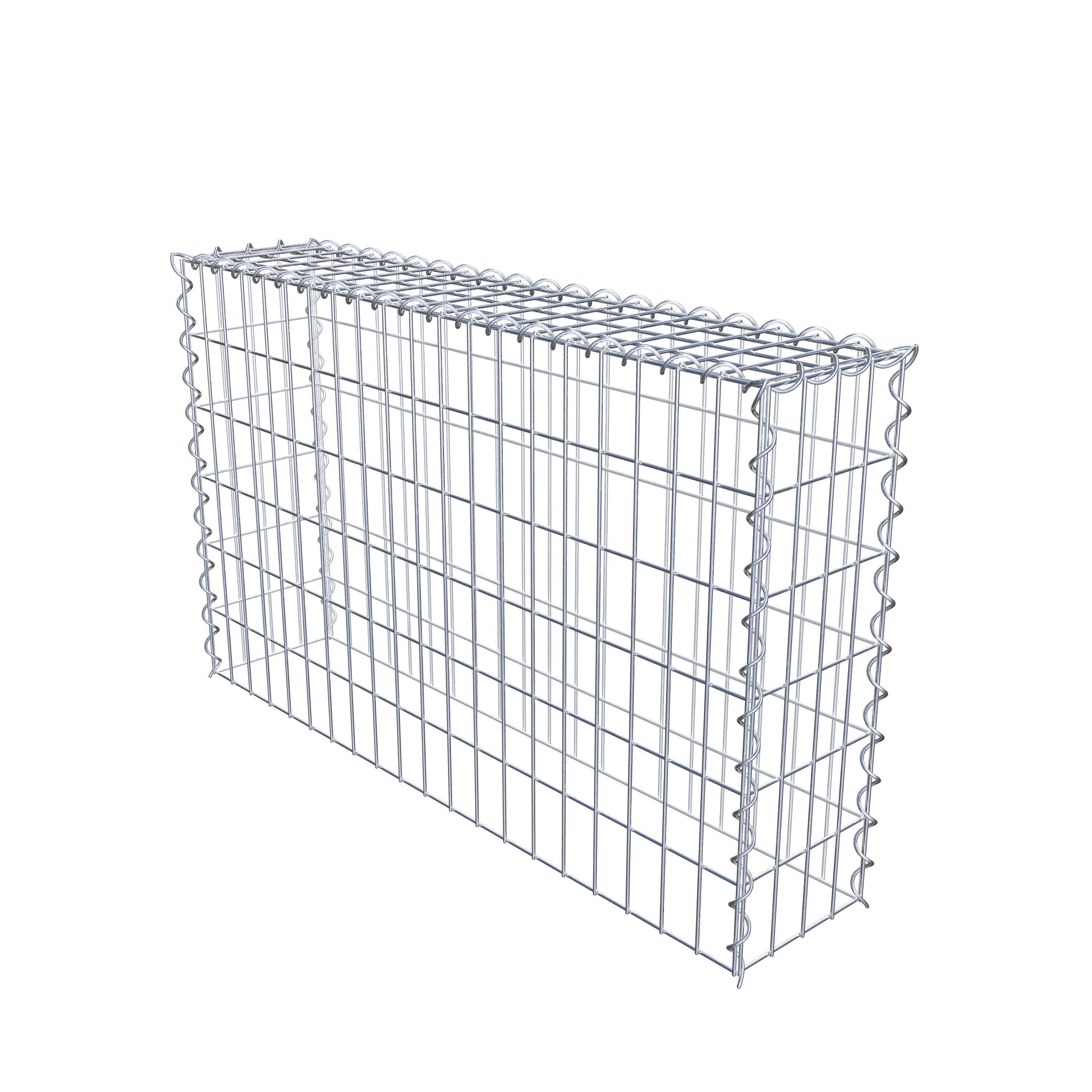 Extra gabion typ 3 100 cm x 60 cm x 20 cm (L x H x D), maskstorlek 5 cm x 10 cm, spiral