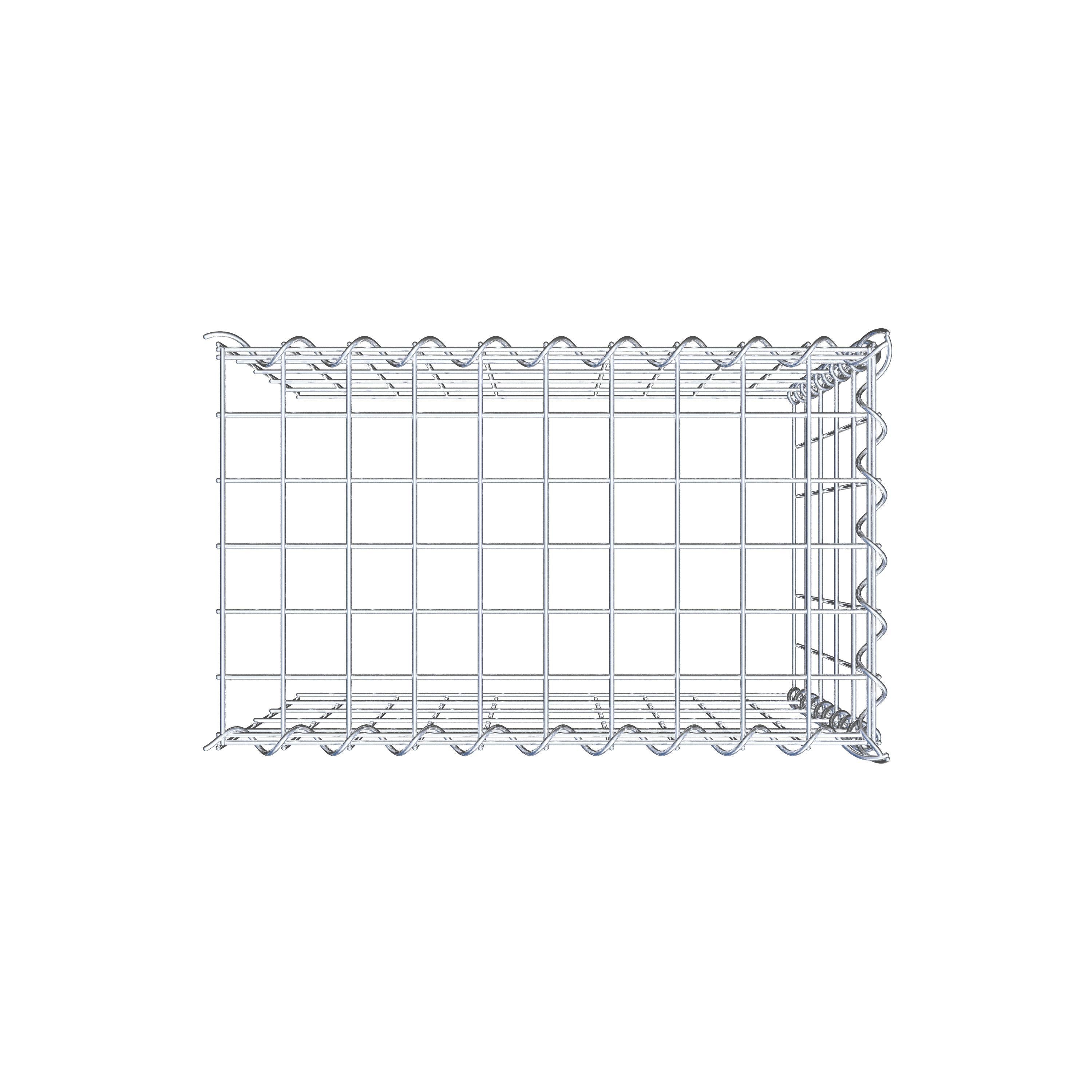 Anbaugabione Typ 4 50 cm x 50 cm x 30 cm (L x H x T), Maschenweite 5 cm x 10 cm, Spirale