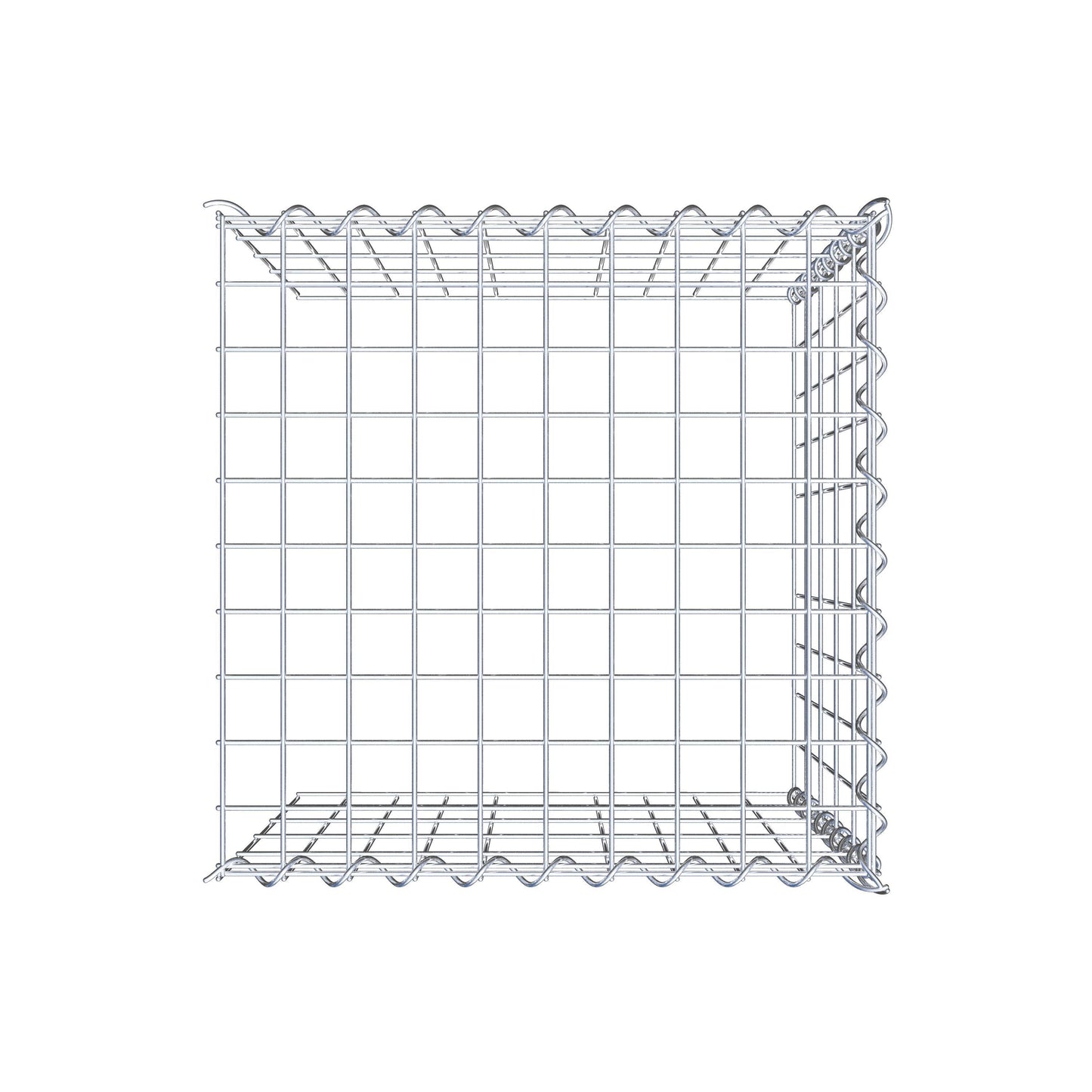 Gabion rapporté type 4 50 cm x 50 cm x 50 cm (L x H x P), mailles 5 cm x 10 cm, spirale