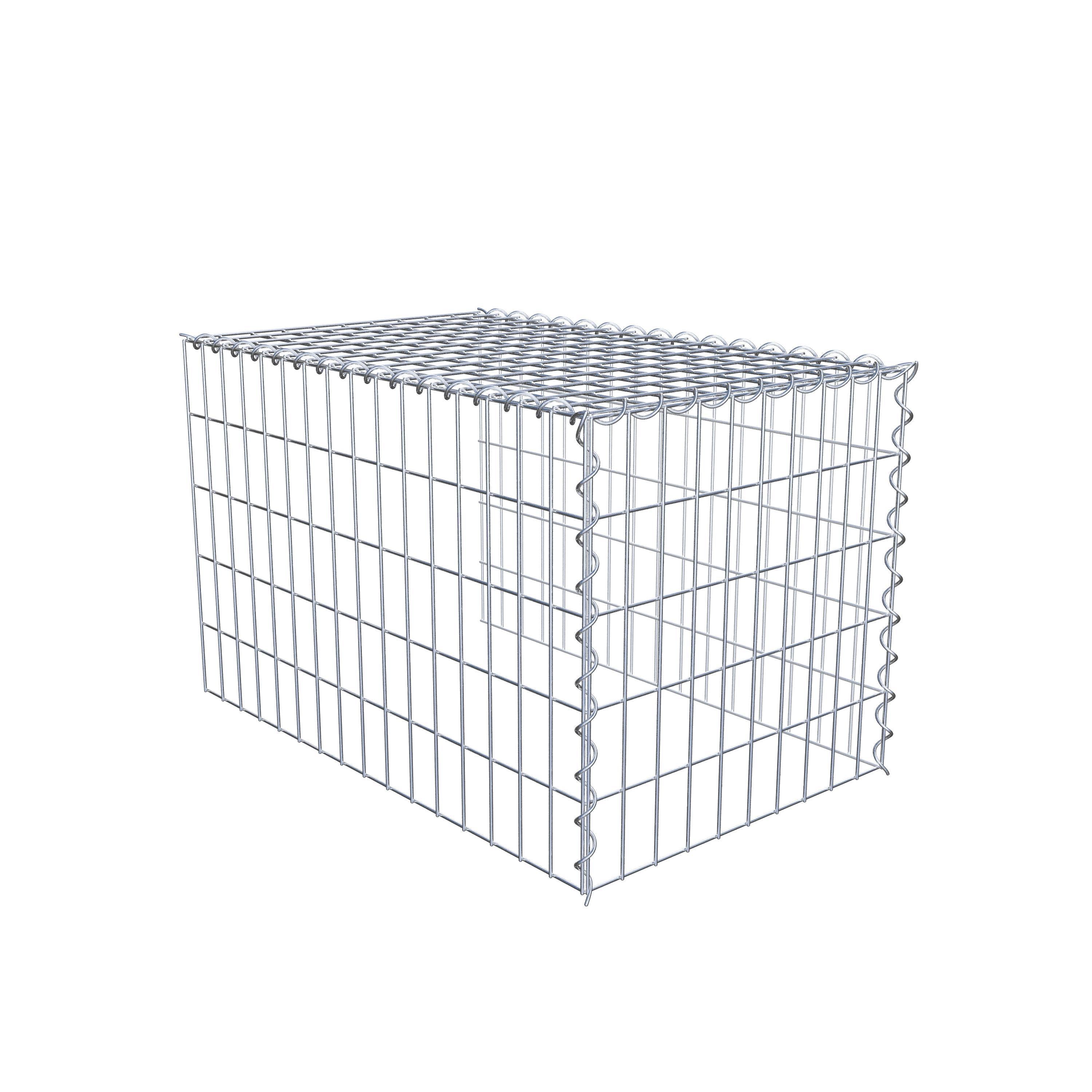 Gavión adicional tipo 4 80 cm x 50 cm x 50 cm (L x A x P), malla 5 cm x 10 cm, en espiral