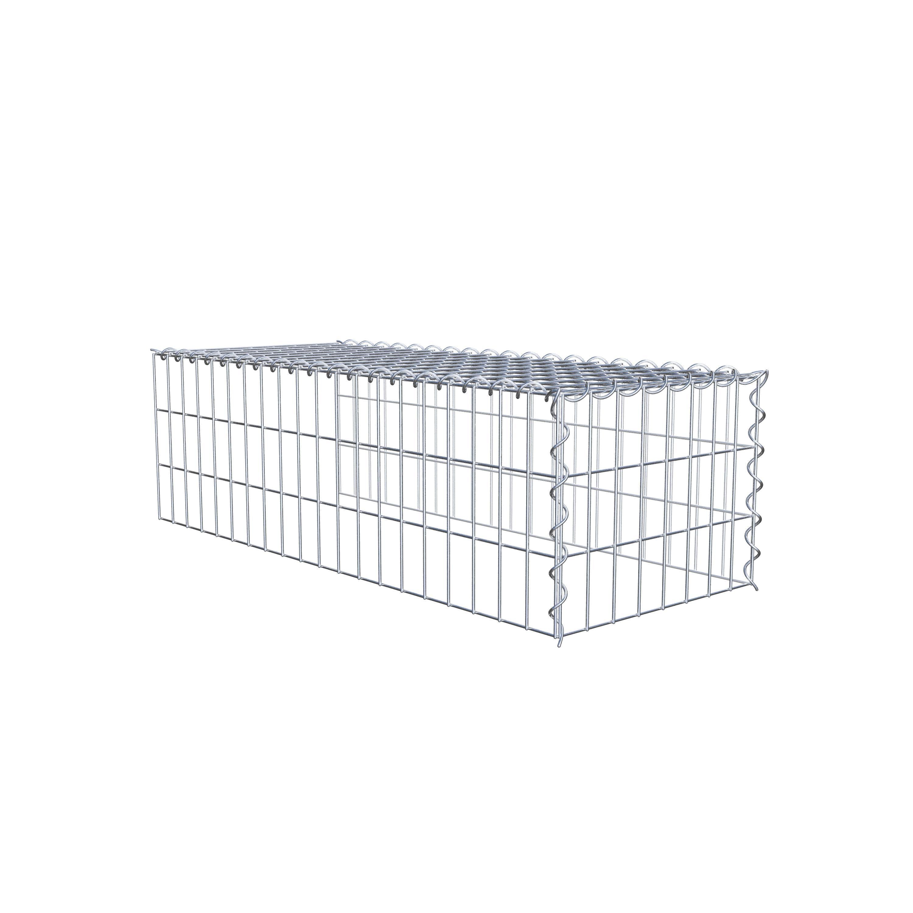 Gabião tipo 4 100 cm x 30 cm x 40 cm (C x A x P), malhagem 5 cm x 10 cm, espiral