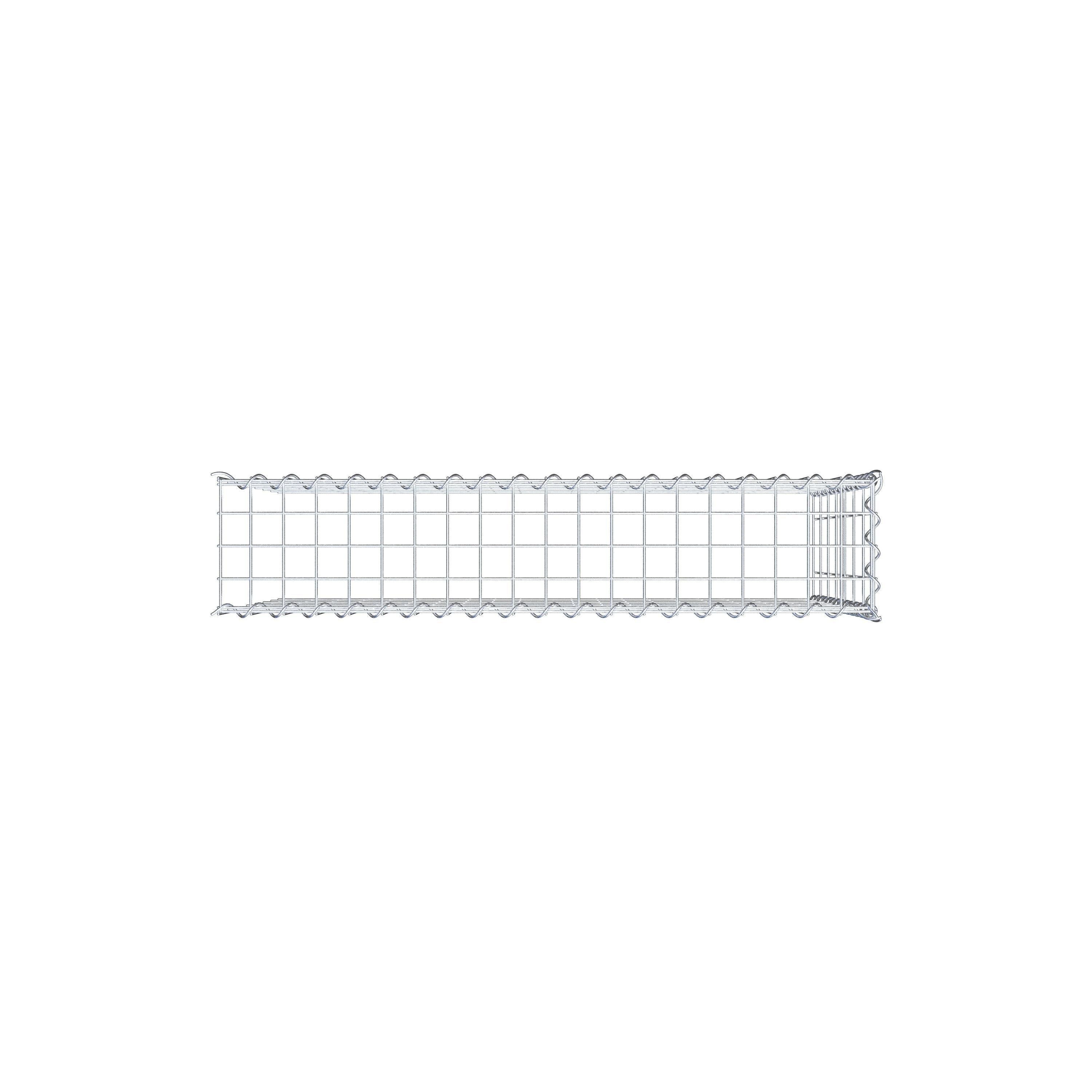 Add-on schanskorf type 4 100 cm x 70 cm x 20 cm (L x H x D), maaswijdte 5 cm x 10 cm, spiraalvormig