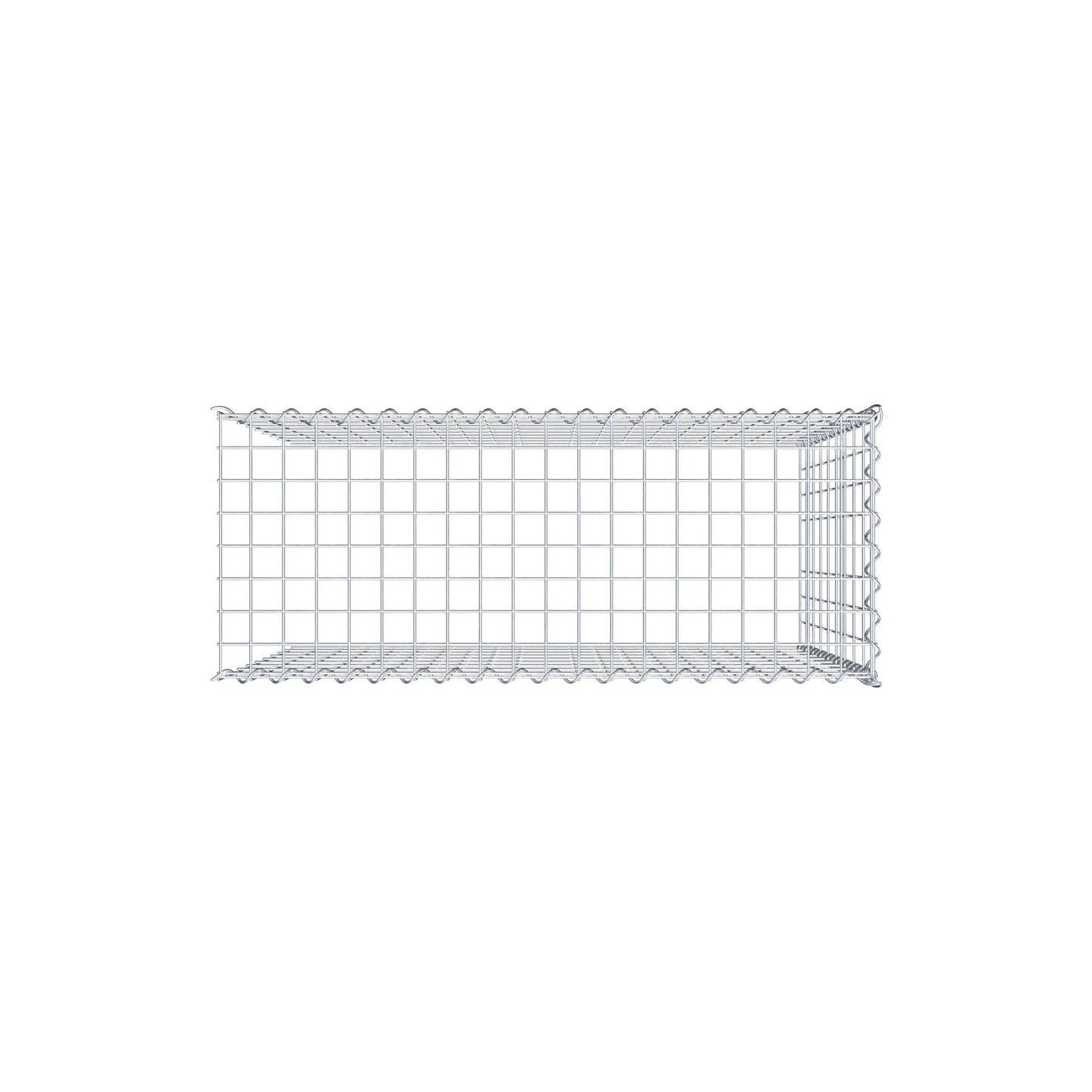 Gabion rapporté type 4 100 cm x 90 cm x 40 cm (L x H x P), mailles 5 cm x 10 cm, spirale