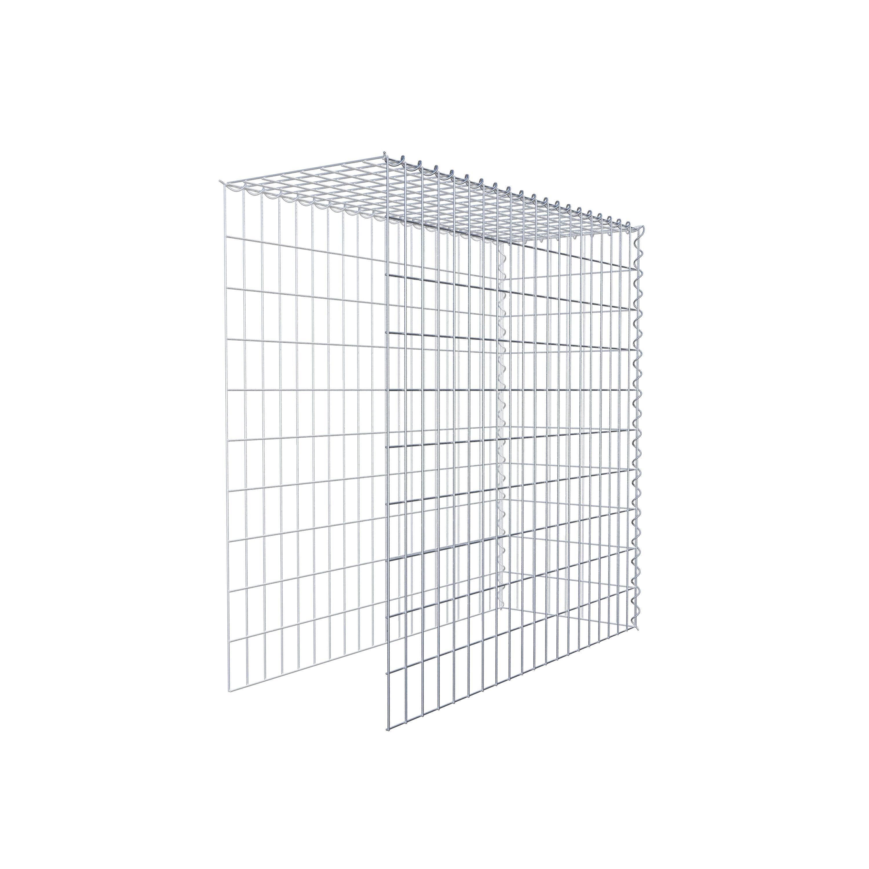 Add-on schanskorf type 4 100 cm x 100 cm x 40 cm (L x H x D), maaswijdte 5 cm x 10 cm, spiraalvormig
