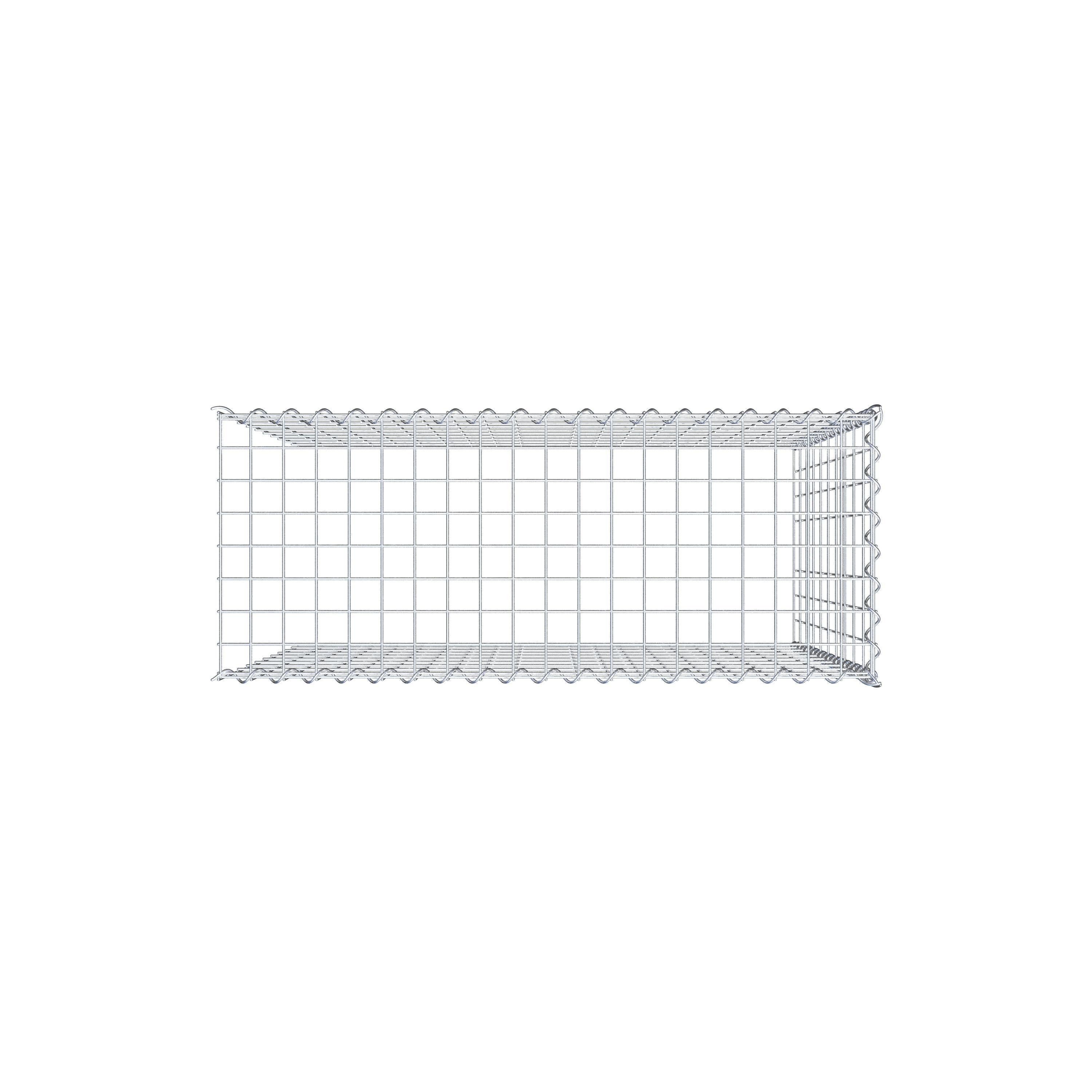 Add-on schanskorf type 4 100 cm x 100 cm x 40 cm (L x H x D), maaswijdte 5 cm x 10 cm, spiraalvormig